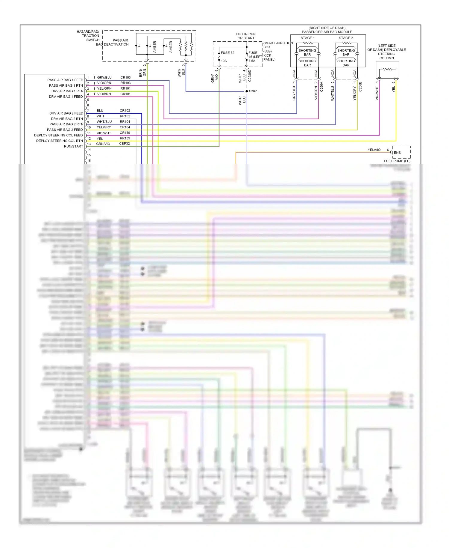Ford Taurus VI (2009-2012) restraints control module (rcm) (under center console) wiring diagram  (4 of 4)