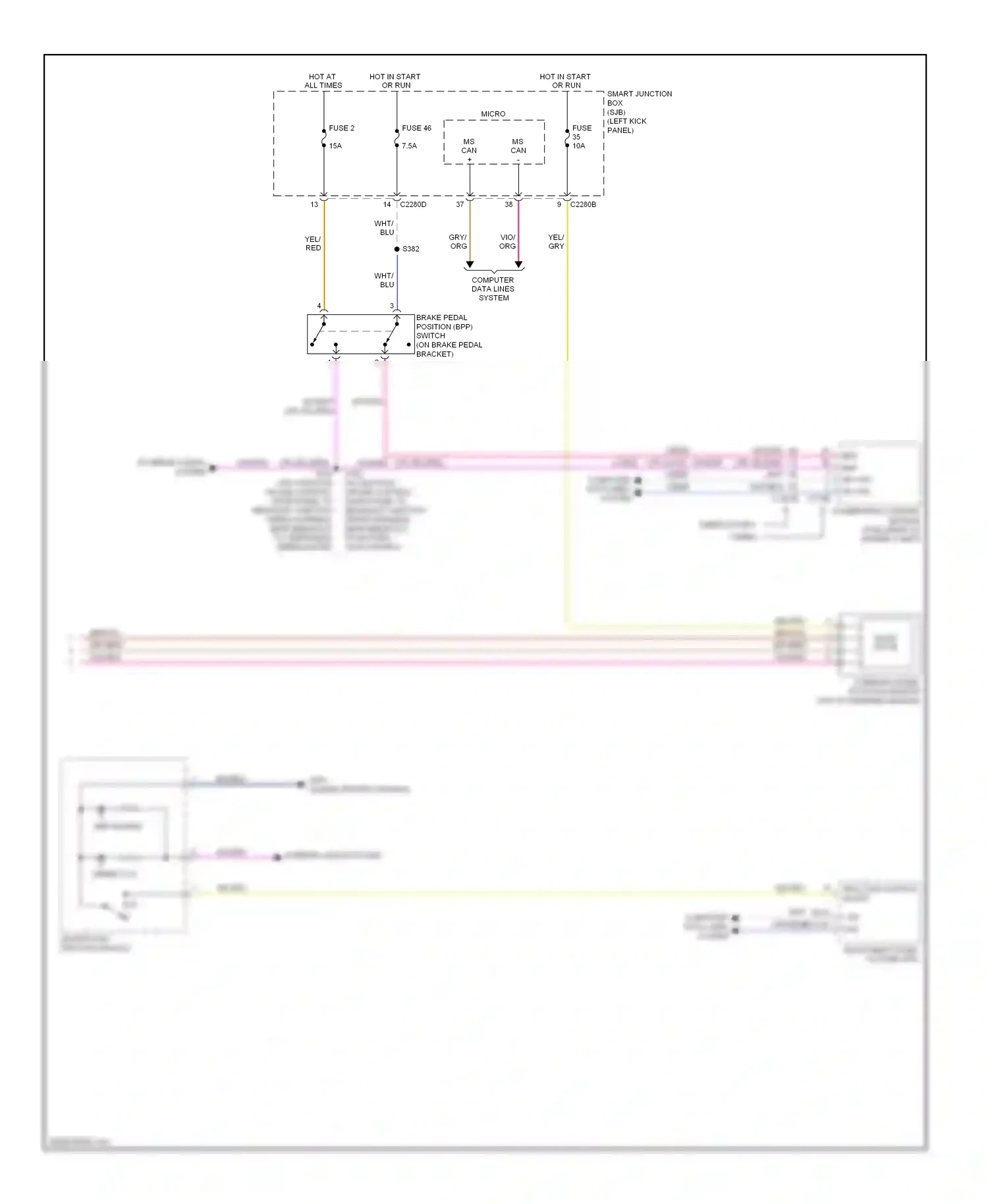 Ford Taurus VI (2009-2012) tcs wiring diagram  (1 of 2)