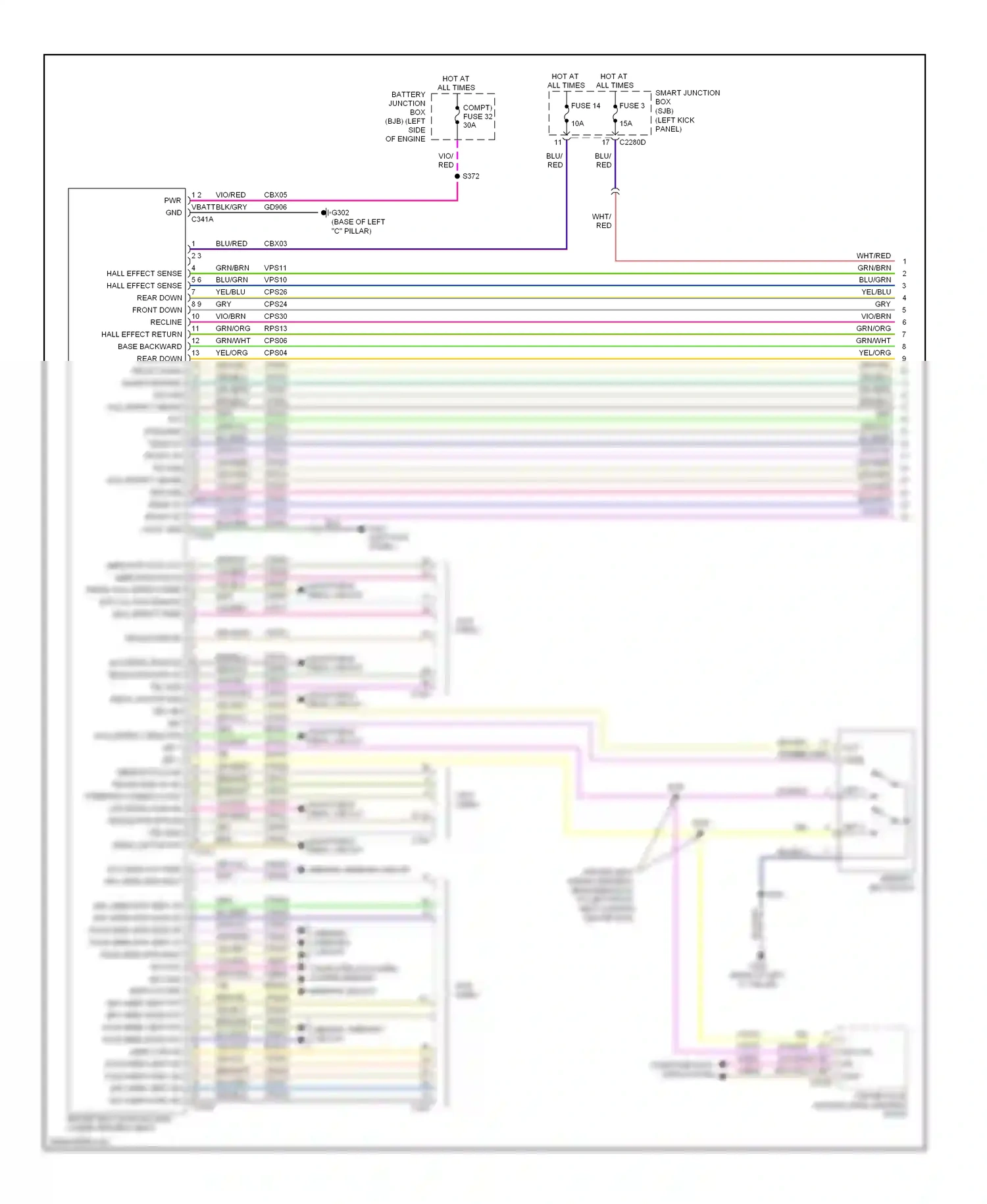 Wiring diagram wht/vio for Ford Taurus VI (2009-2012) (21 of 51)