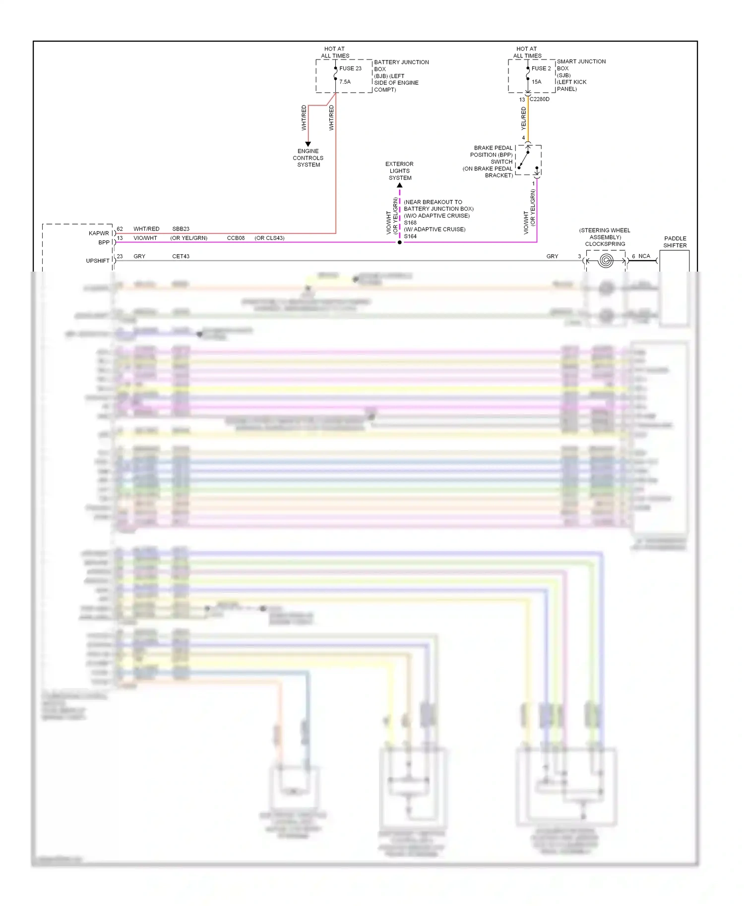 Wiring diagram wht/vio for Ford Taurus VI (2009-2012) (43 of 51)