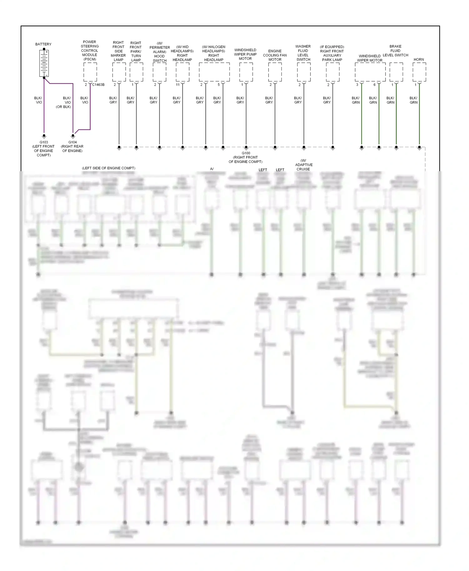 Wiring diagram windshield wiper motor for Ford Taurus VI (2009-2012) (1 of 1)