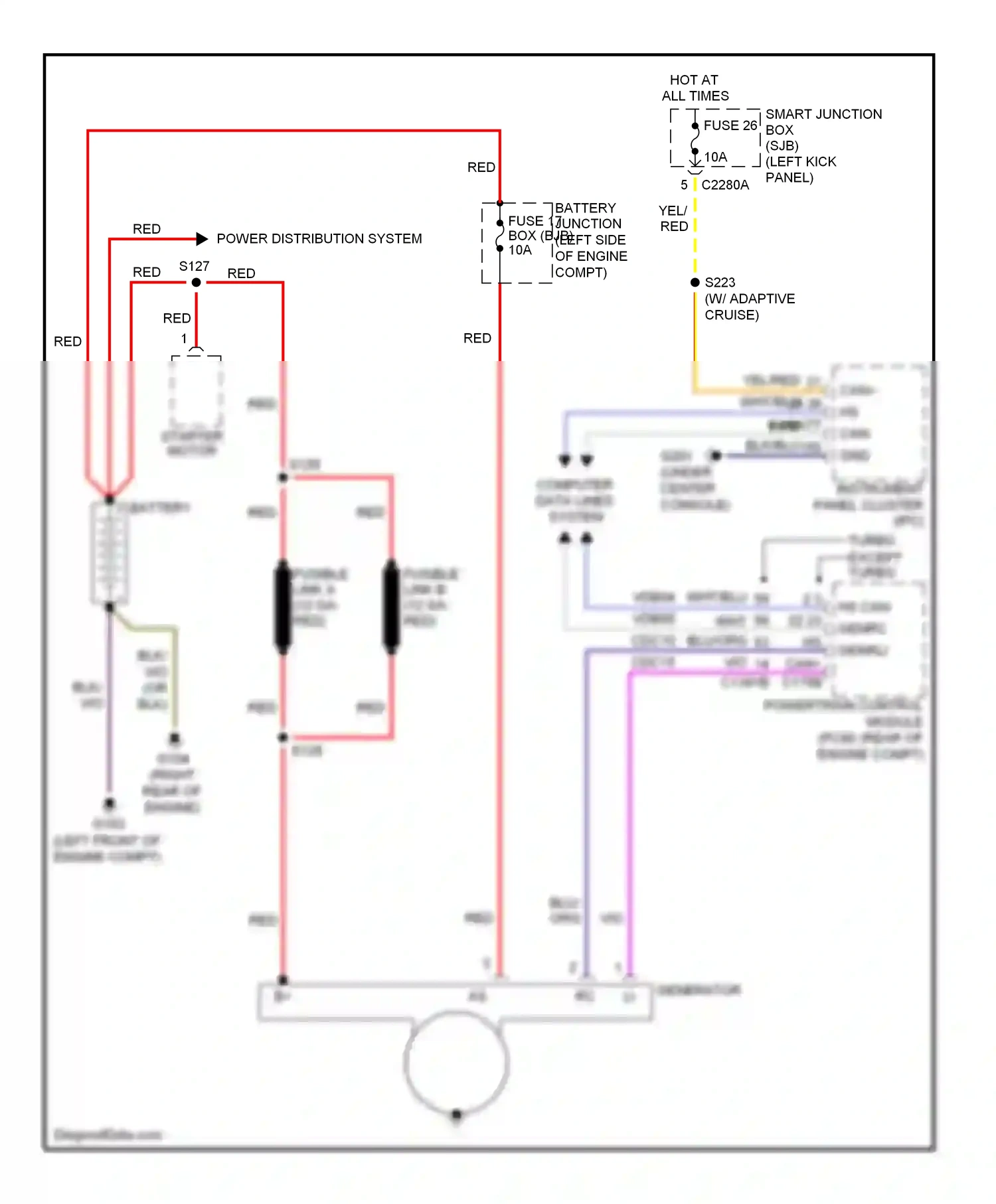 Wiring diagram yel for Ford Taurus VI (2009-2012) (65 of 72)