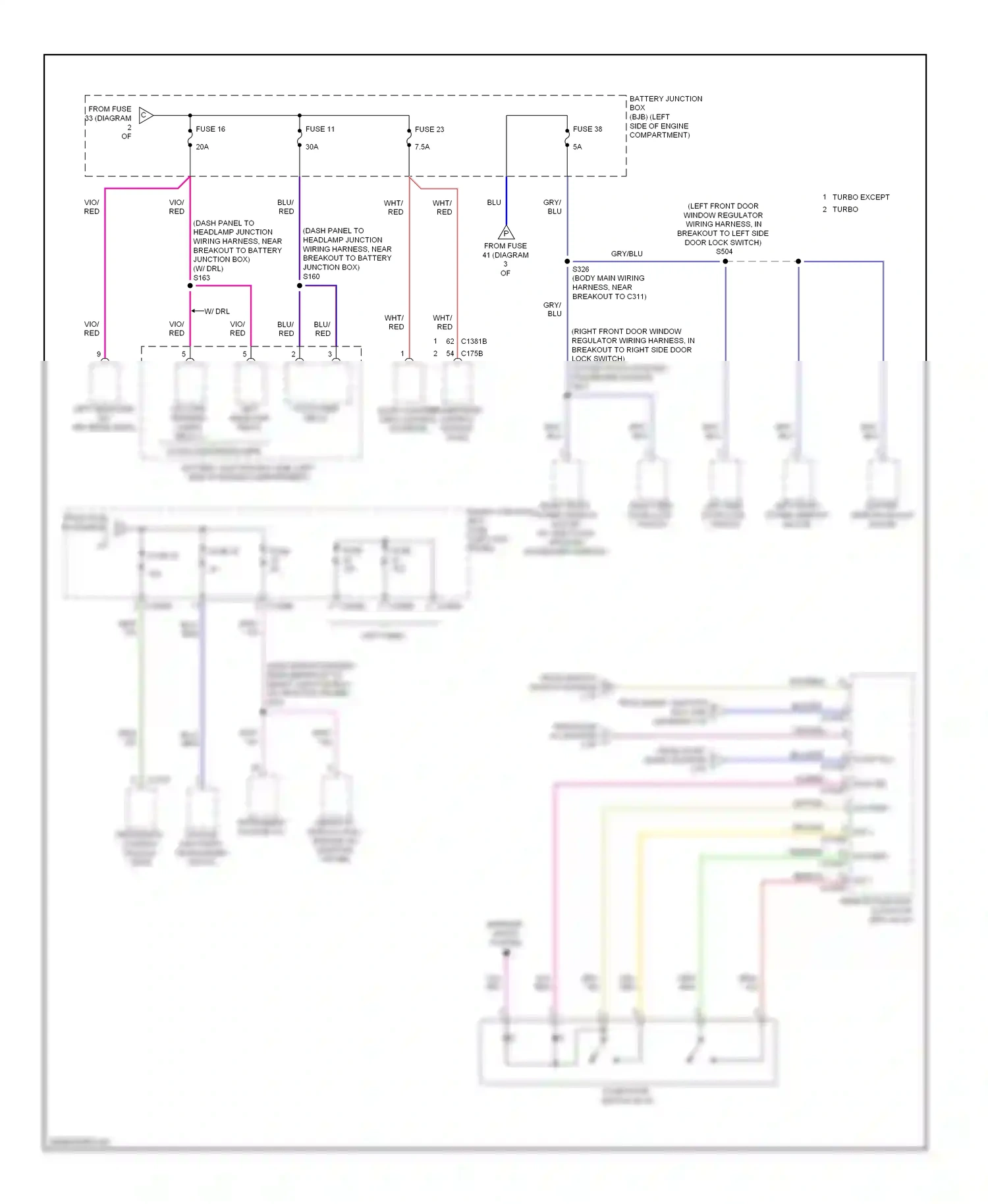 Wiring diagram yel/org for Ford Taurus VI (2009-2012) (34 of 45)