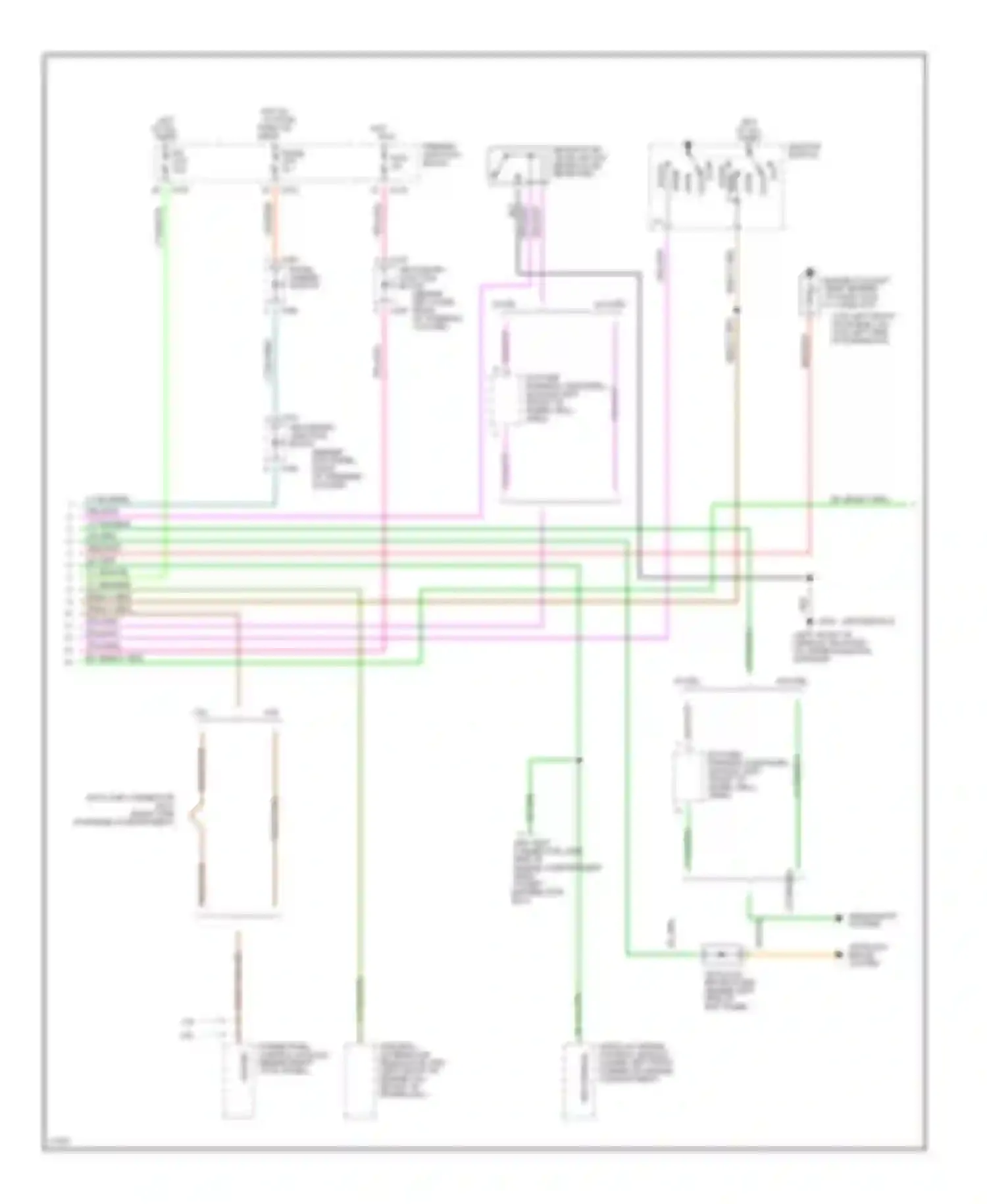 Thunderbird Ford X (1988-1997): Instrument cluster circuit (2 of 4)