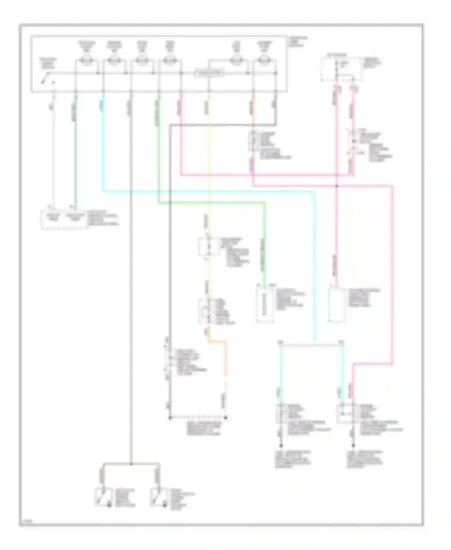 Thunderbird Ford X (1988-1997): Instrument cluster circuit (4 of 4)