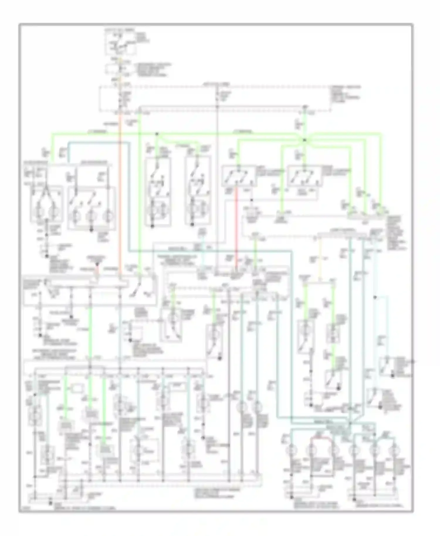 Thunderbird Ford X (1988-1997): Interior light circuit, with remote/keyless entry