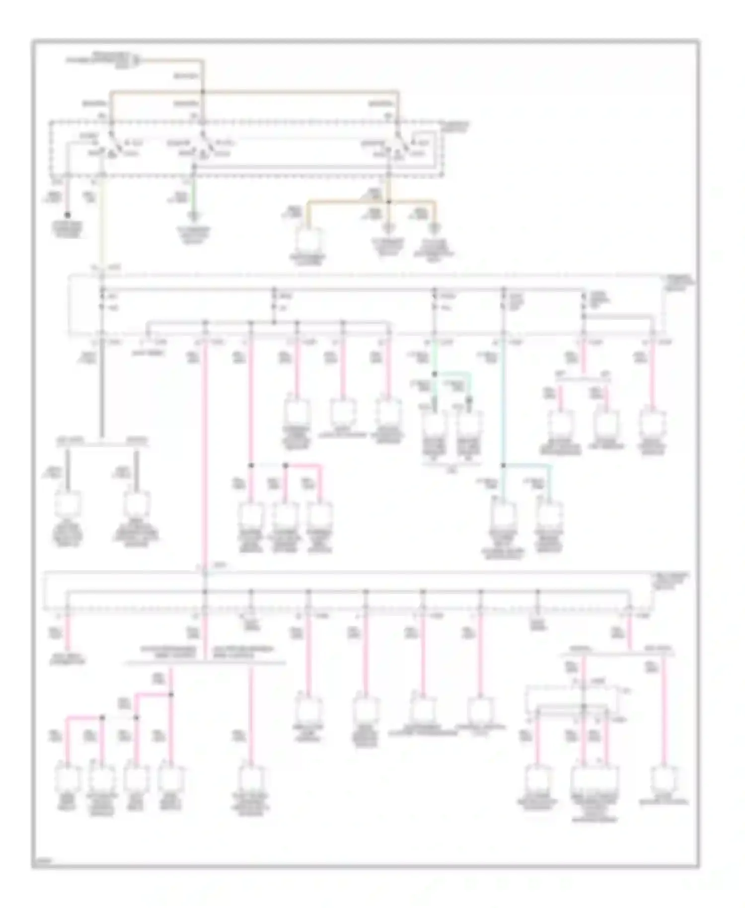 Thunderbird Ford X (1988-1997): Power distribution circuit (2 of 4)