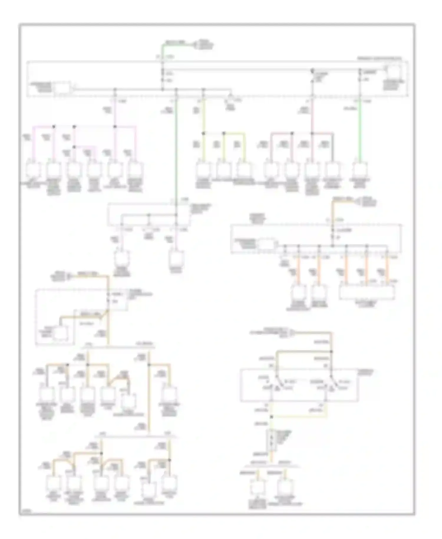 Thunderbird Ford X (1988-1997): Power distribution circuit (3 of 4)