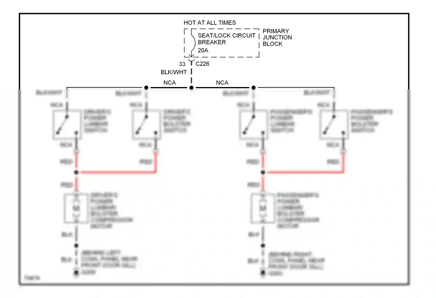 Wiring diagram blk/wht for Ford Thunderbird X (1988-1997) (3 of 11)