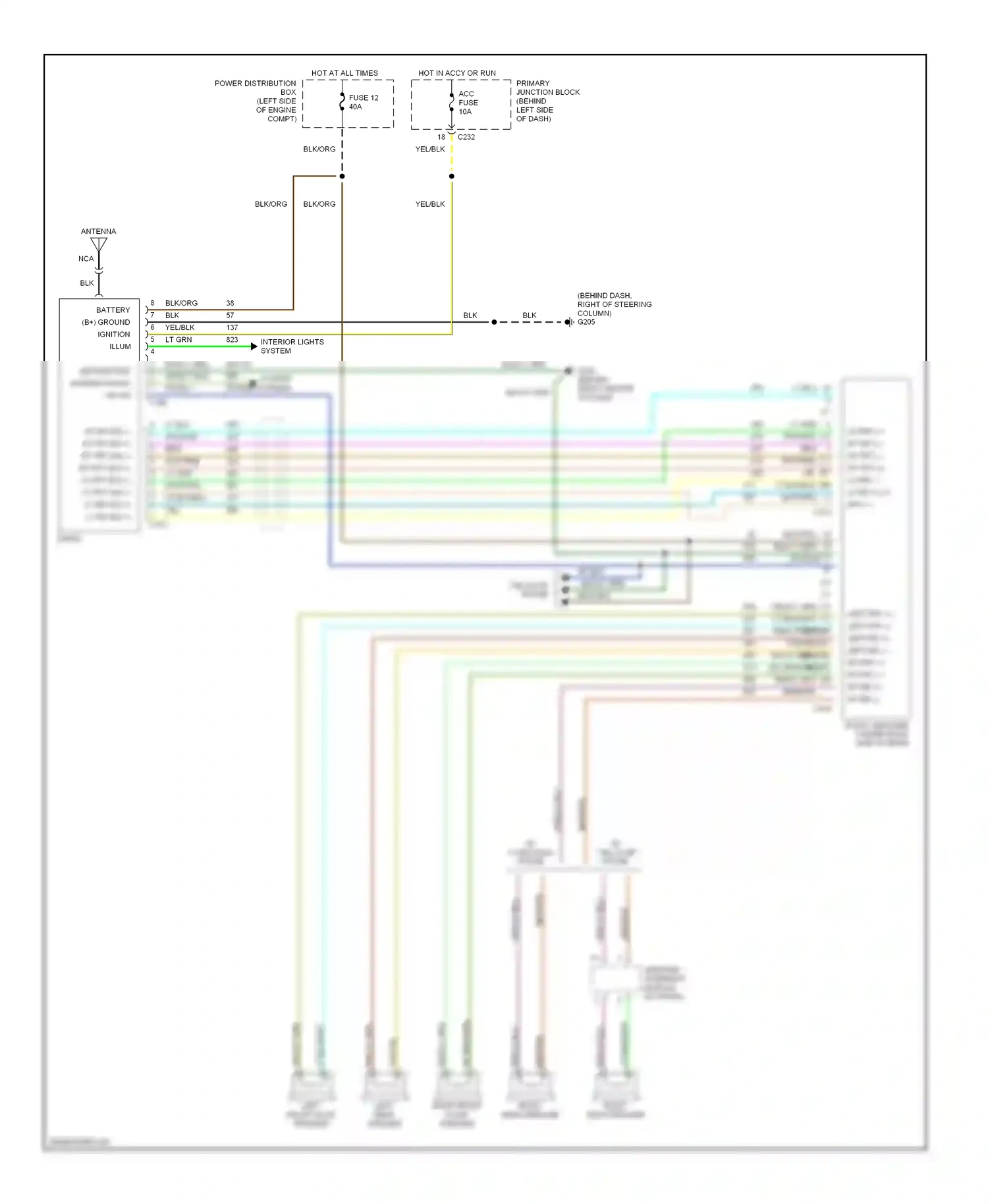 Wiring diagram brn for Ford Thunderbird X (1988-1997) (18 of 20)