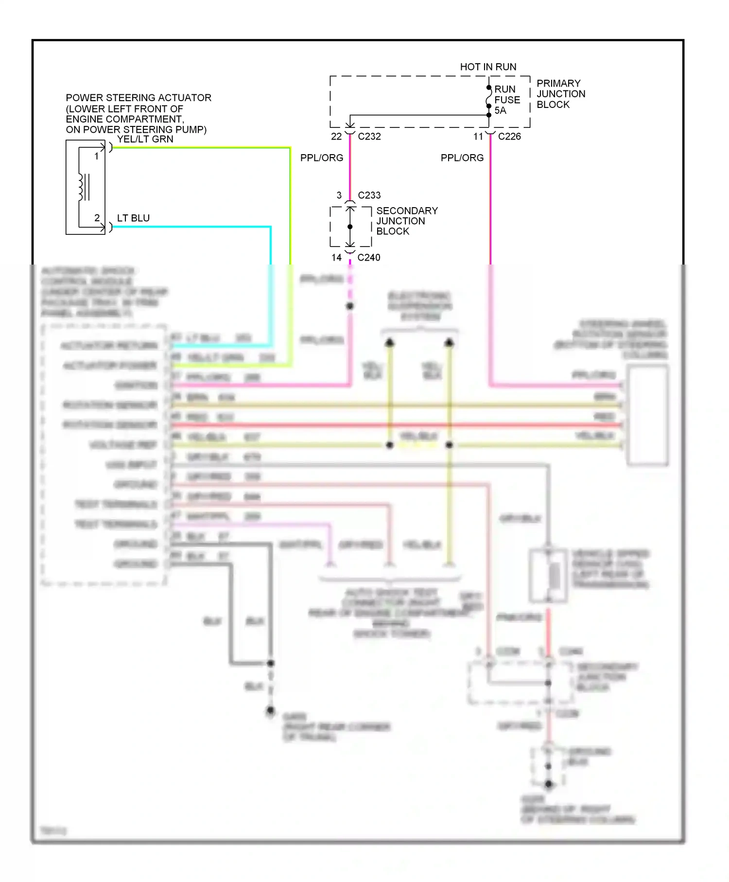 Ford Thunderbird X (1988-1997) ignition wiring diagram  (3 of 4)