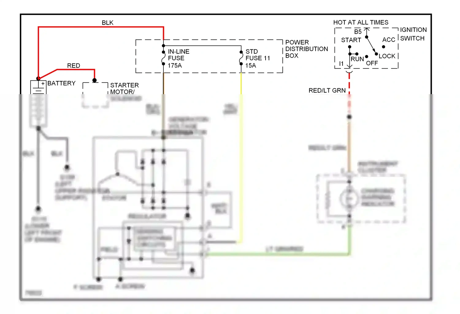 Wiring diagram instrument cluster for Ford Thunderbird X (1988-1997) (11 of 25)