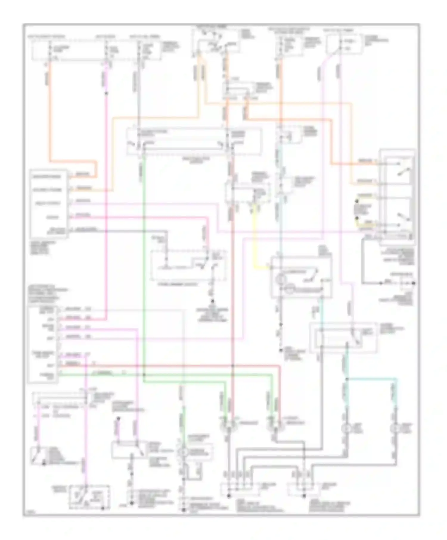 Wiring diagram mult-function switch for Ford Thunderbird X (1988-1997) (1 of 1)