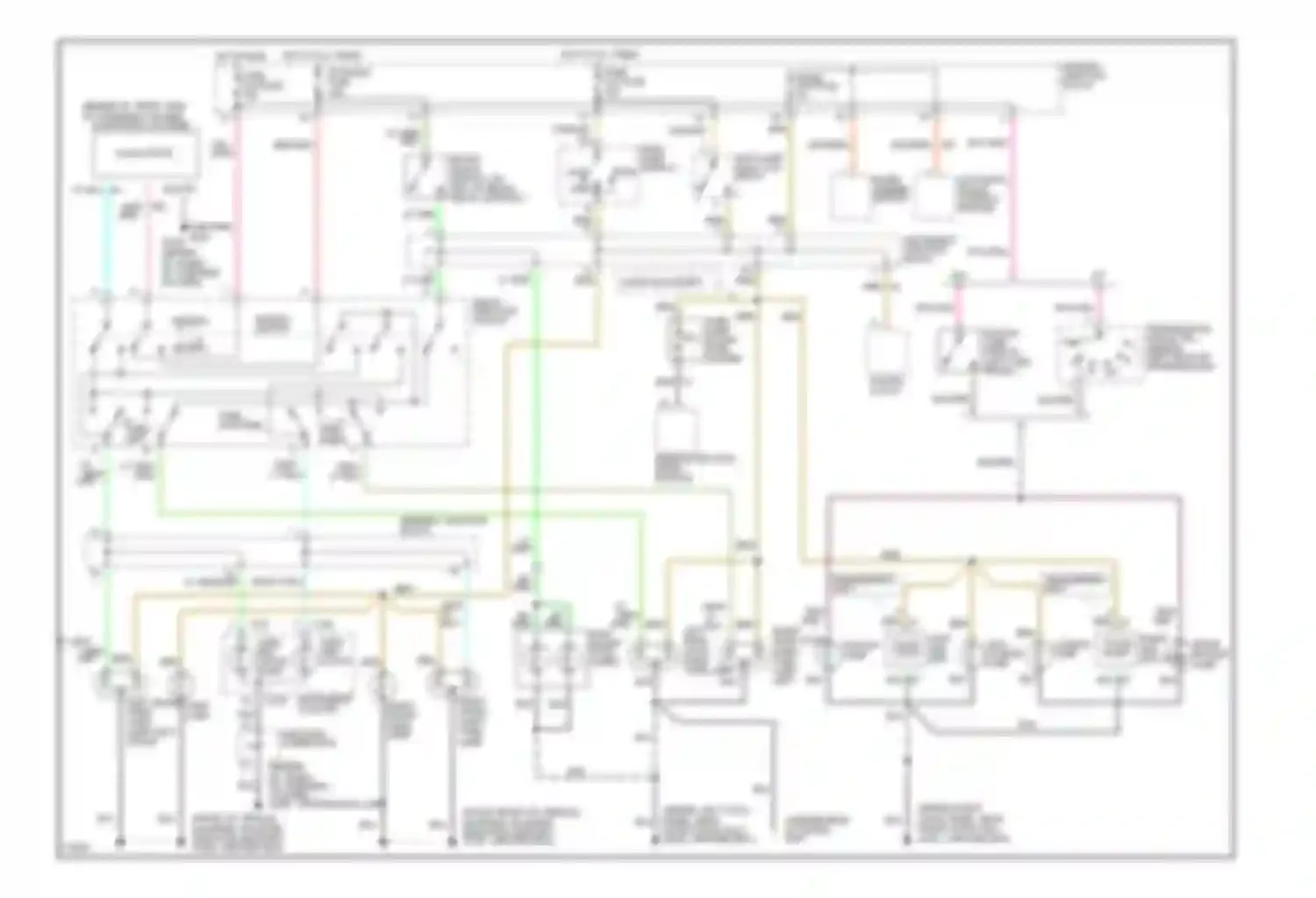 Wiring diagram multi- function switch for Ford Thunderbird X (1988-1997) (2 of 7)