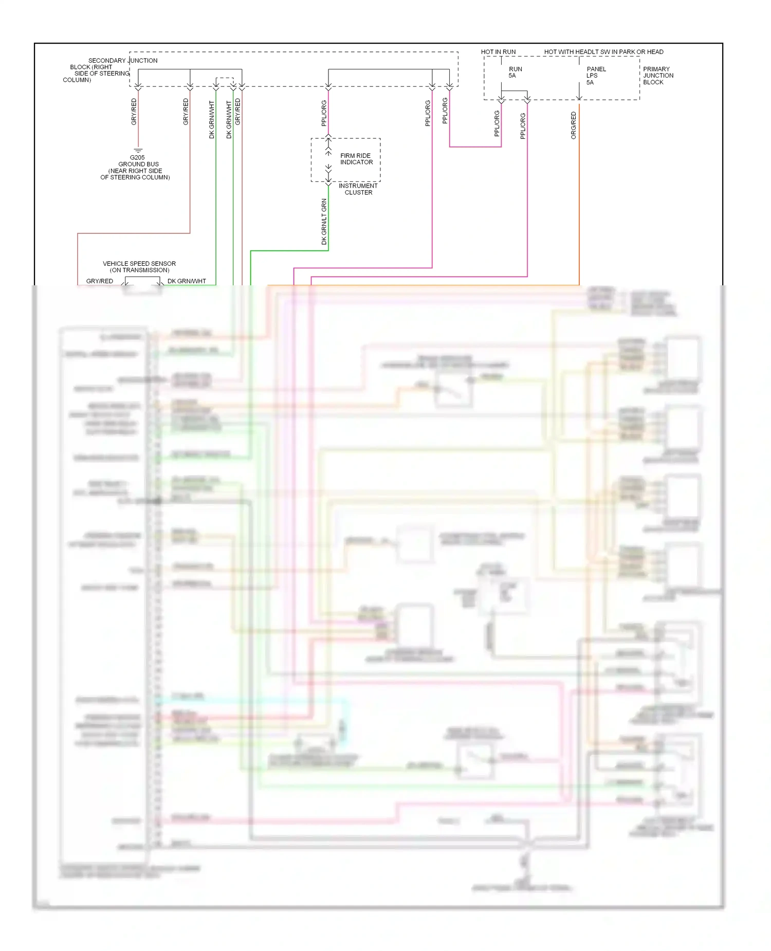 Wiring diagram org/red 293 for Ford Thunderbird X (1988-1997) (1 of 1)