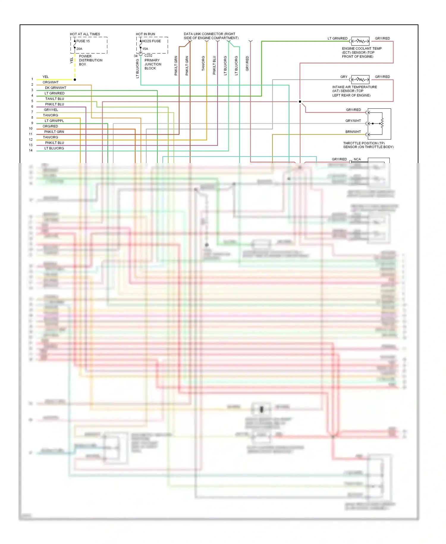 Wiring diagram ppl/org for Ford Thunderbird X (1988-1997) (13 of 29)