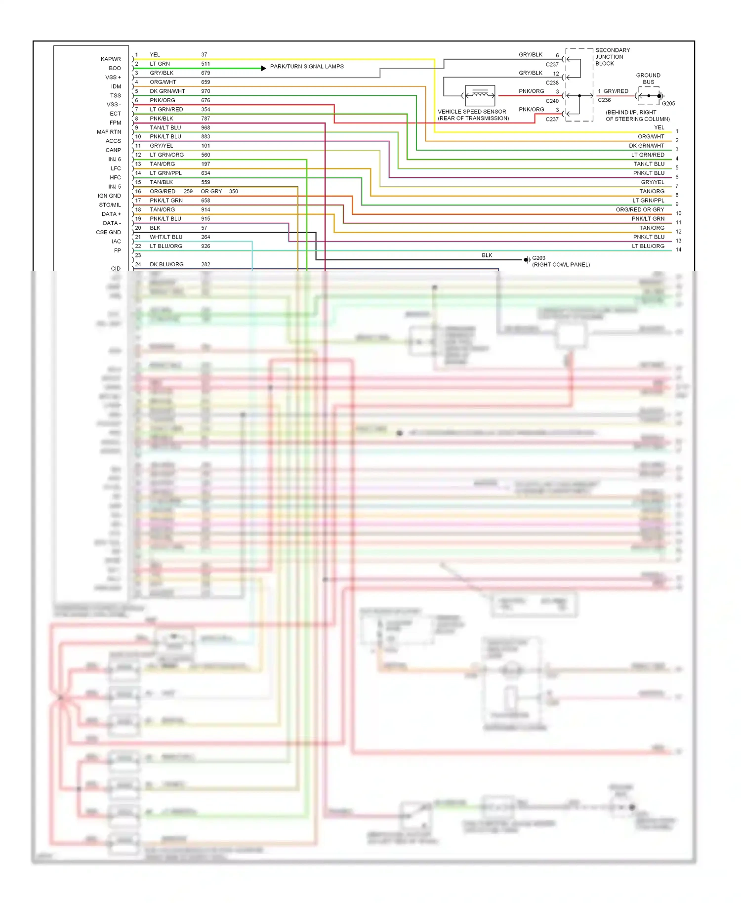 Wiring diagram red for Ford Thunderbird X (1988-1997) (15 of 53)