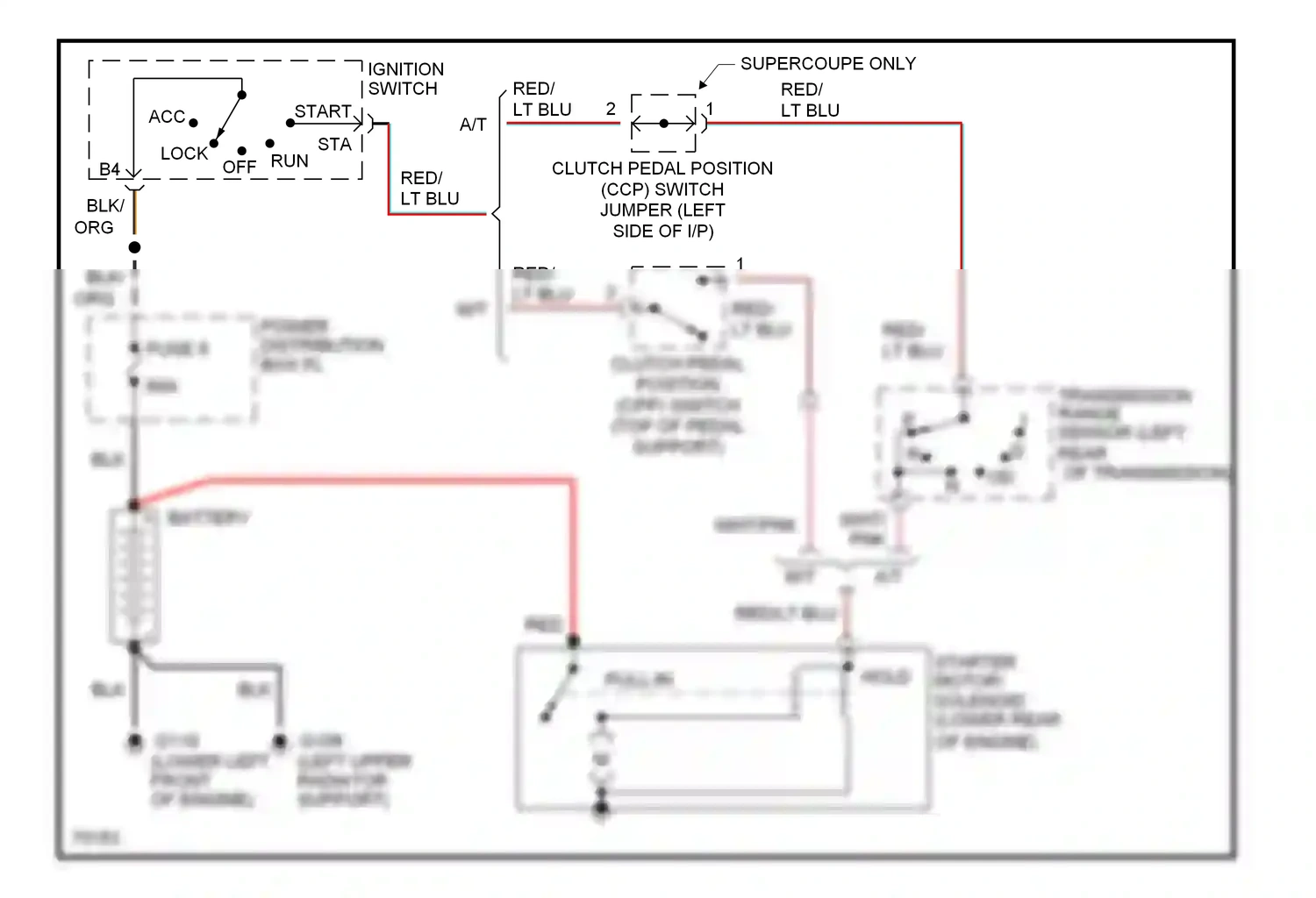Wiring diagram wht/pnk for Ford Thunderbird X (1988-1997) (12 of 13)