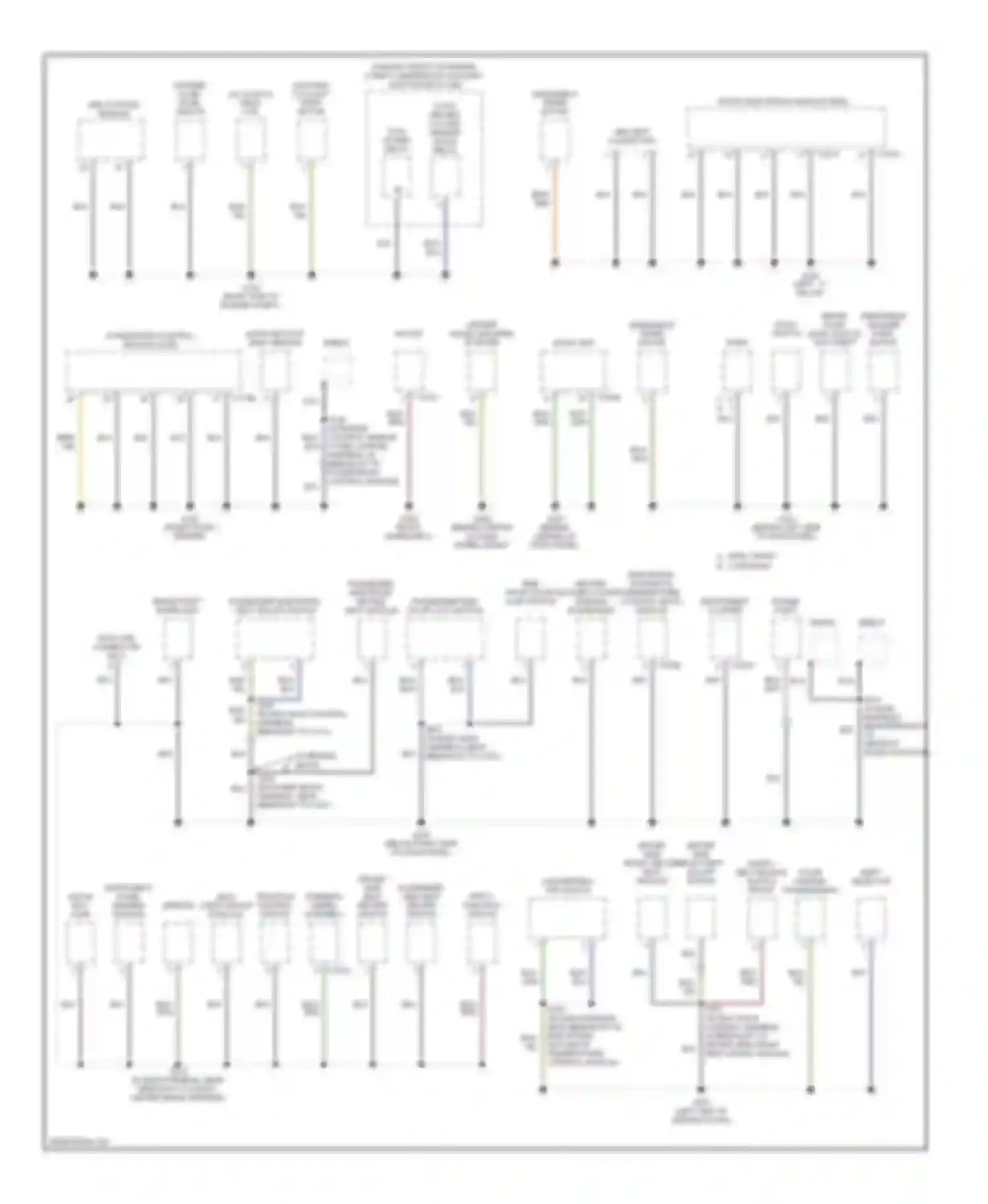 Thunderbird Ford XI (2000-2005): Ground distribution circuit (1 of 2)