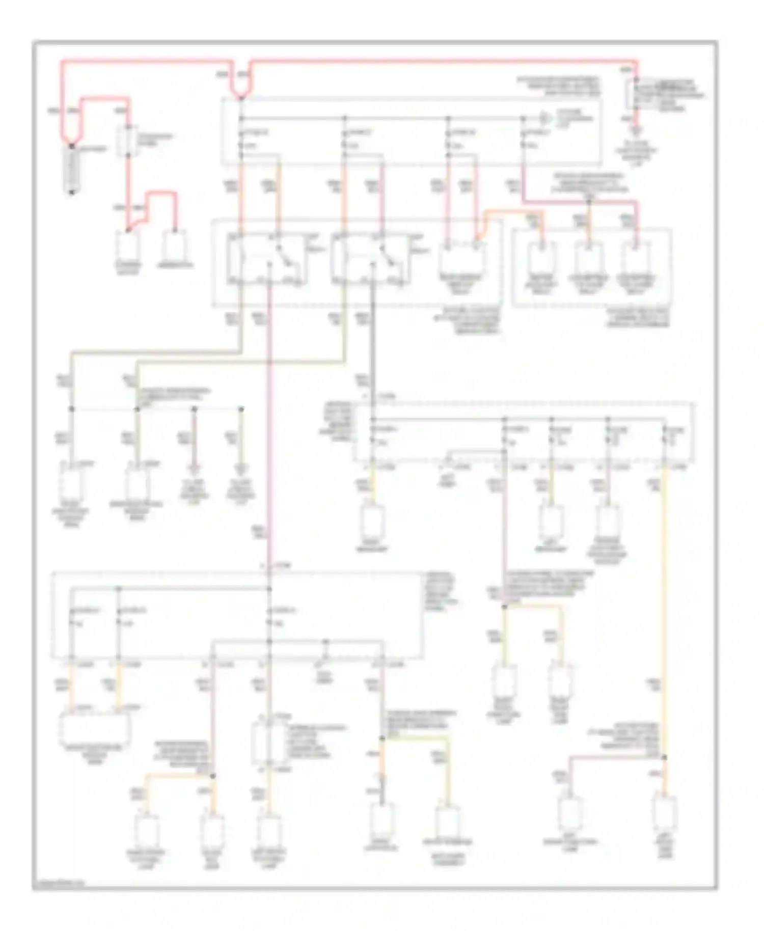Thunderbird Ford XI (2000-2005): Power distribution circuit (1 of 4)