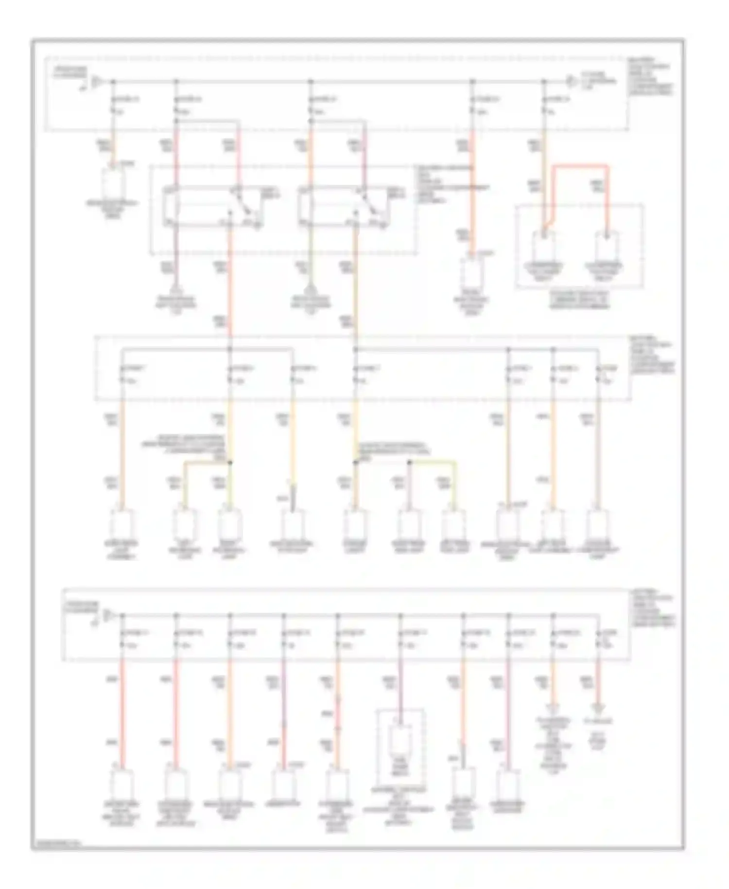 Thunderbird Ford XI (2000-2005): Power distribution circuit (2 of 4)