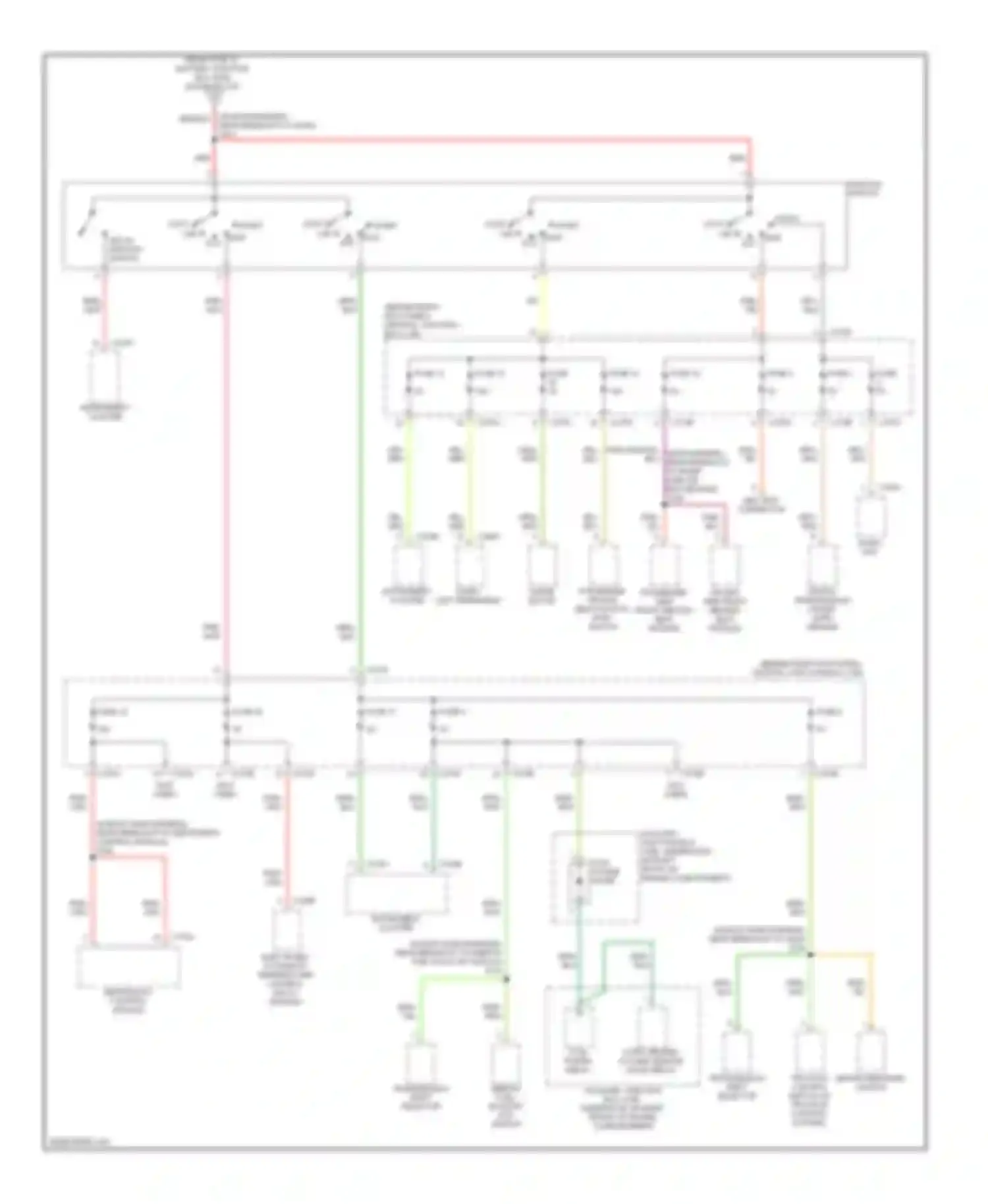 Thunderbird Ford XI (2000-2005): Power distribution circuit (4 of 4)