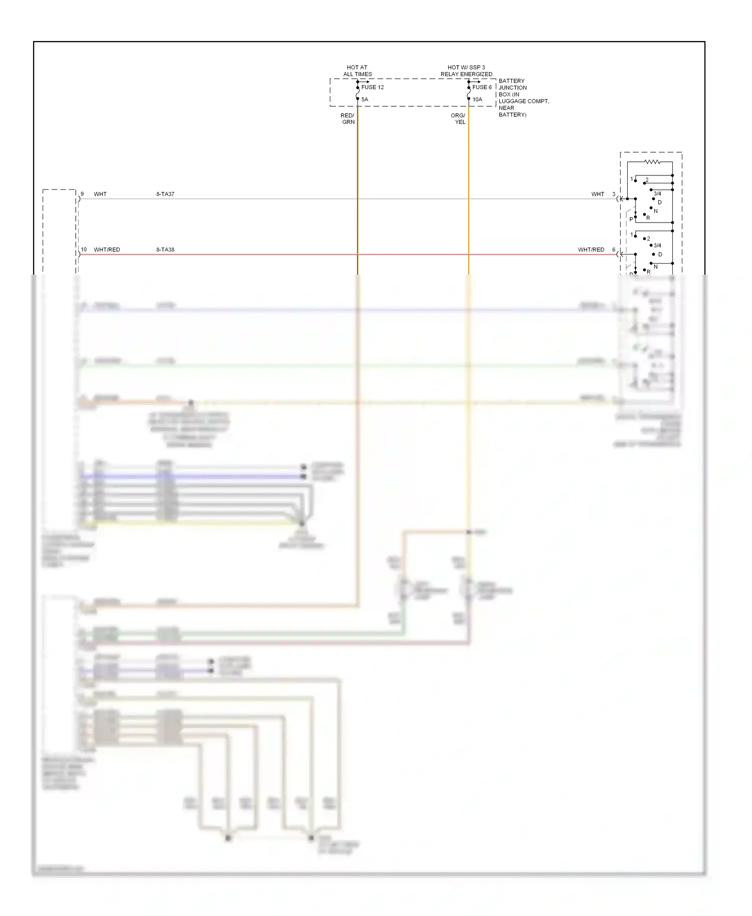 Ford Thunderbird XI (2000-2005) 3/4 wiring diagram  (2 of 3)
