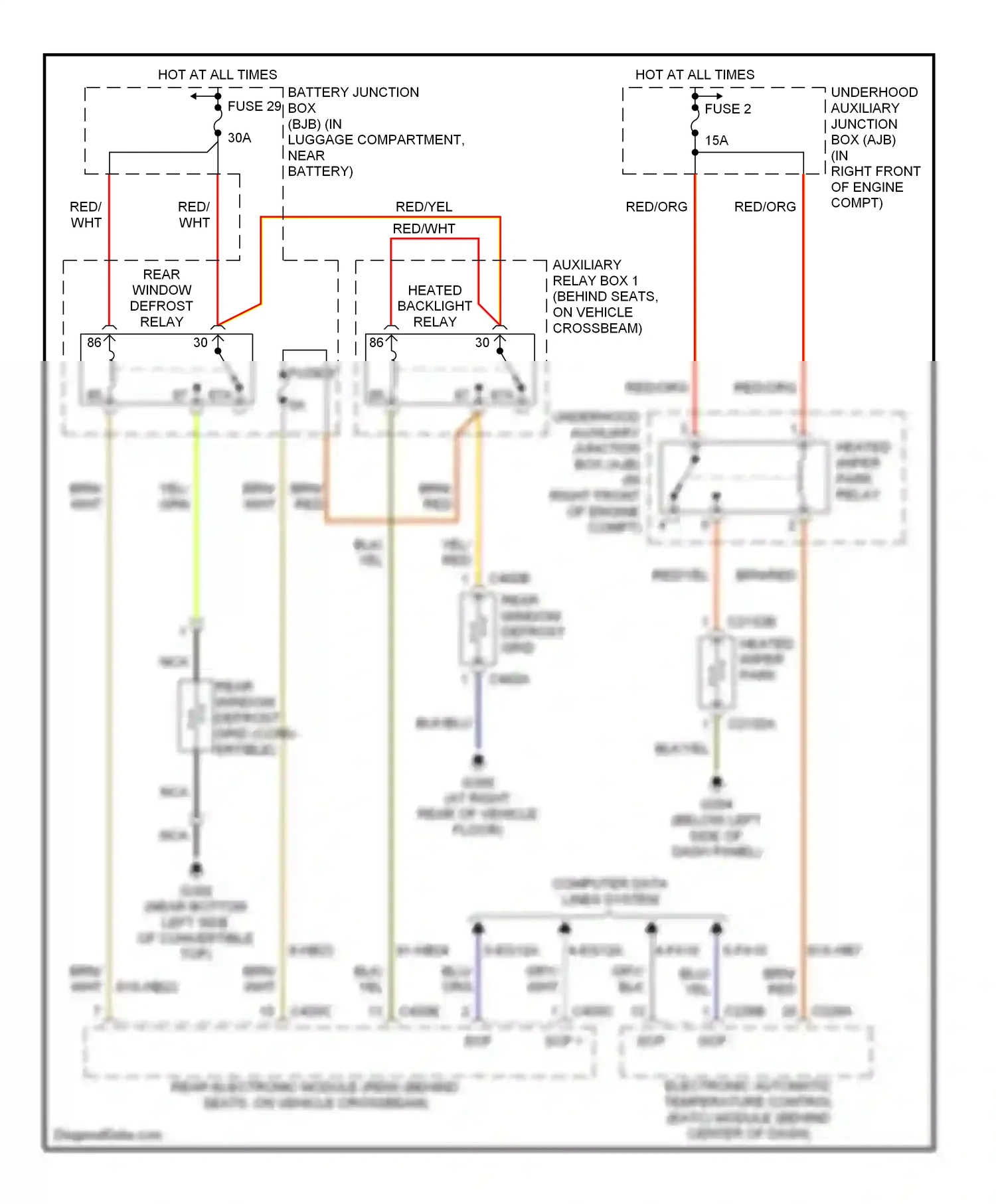 Ford Thunderbird XI (2000-2005) blk wiring diagram  (7 of 42)