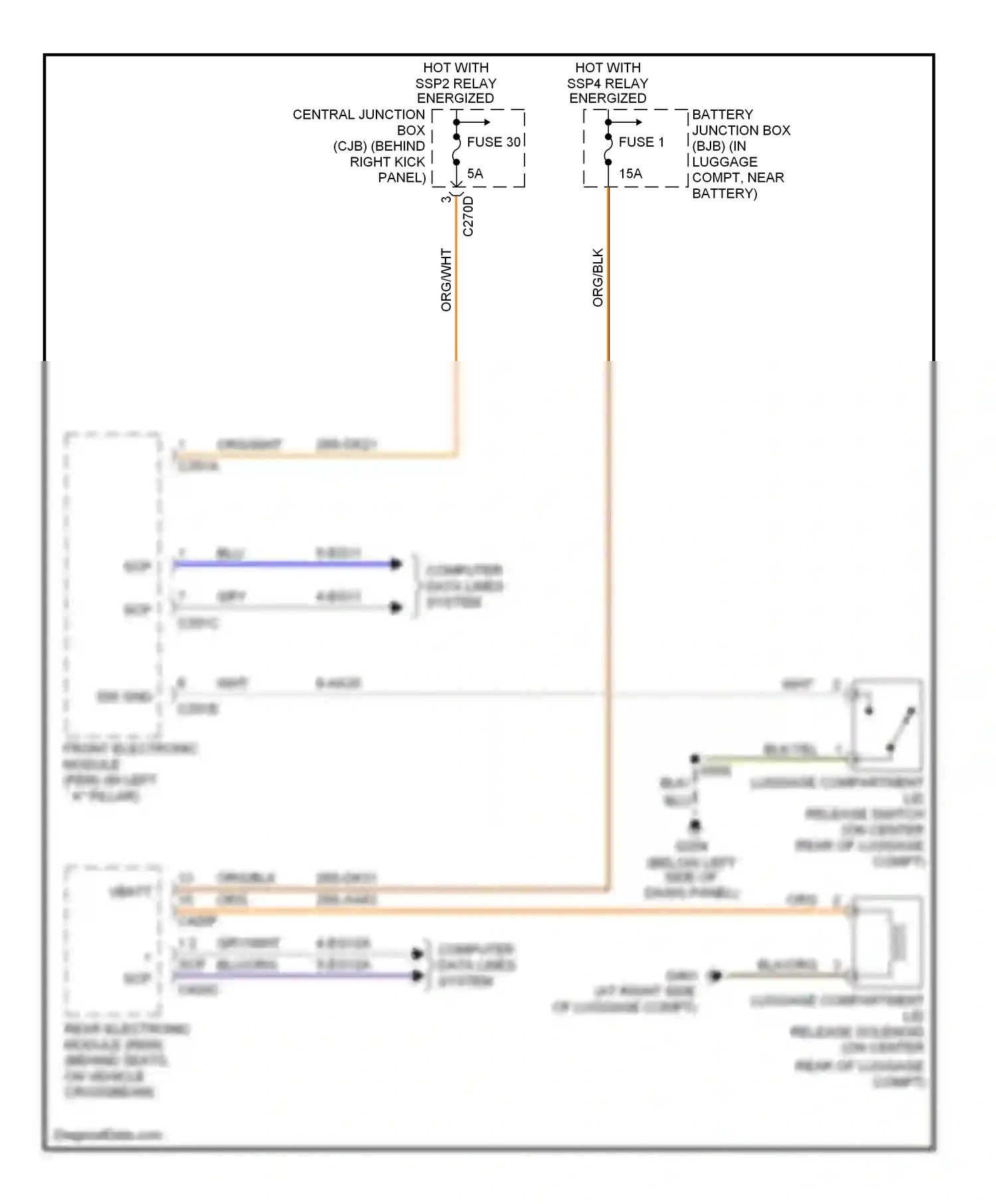 Ford Thunderbird XI (2000-2005) blk wiring diagram  (40 of 42)