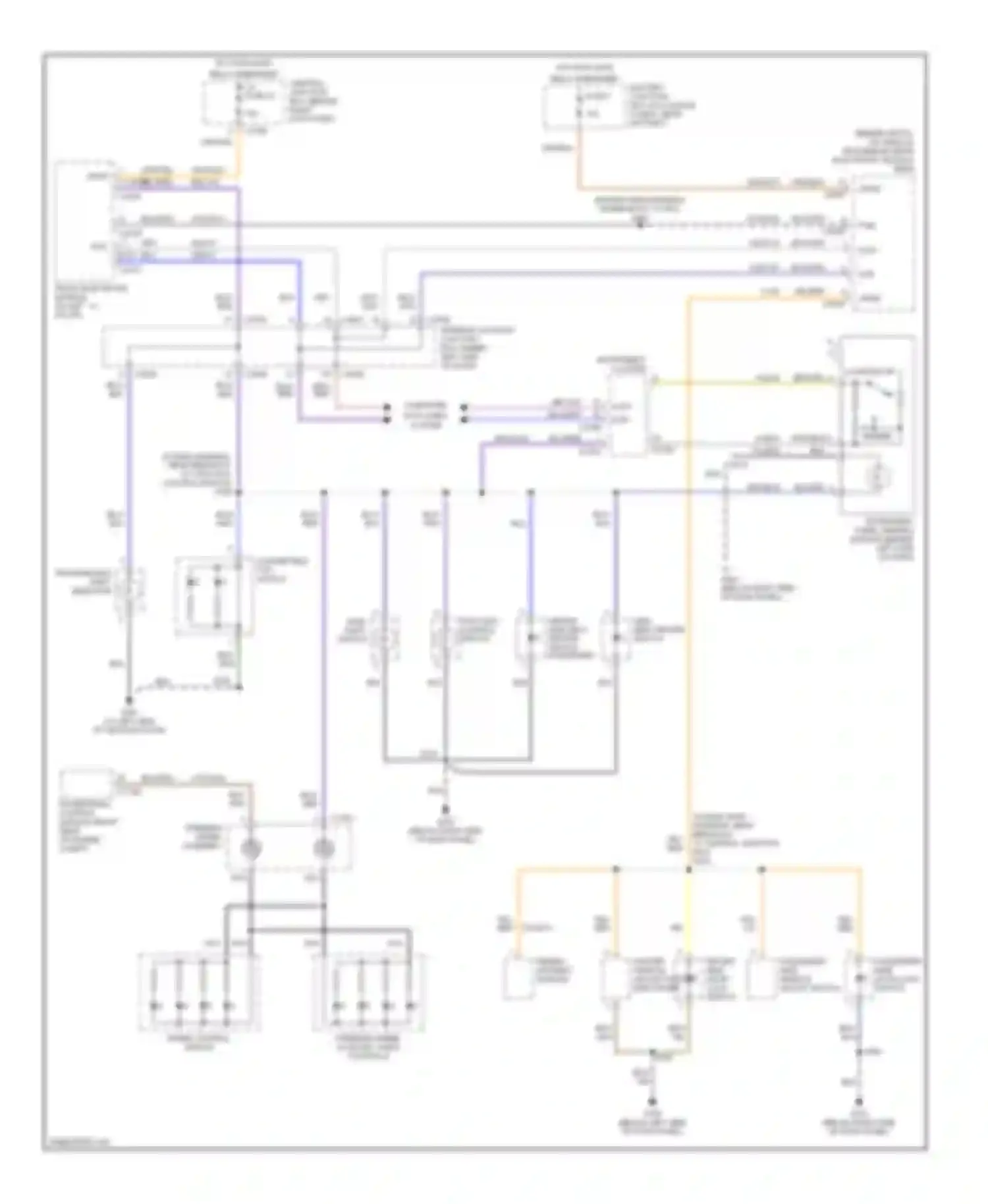 Wiring diagram master window adjust switch electronic hidden antenna module for Ford Thunderbird XI (2000-2005)
