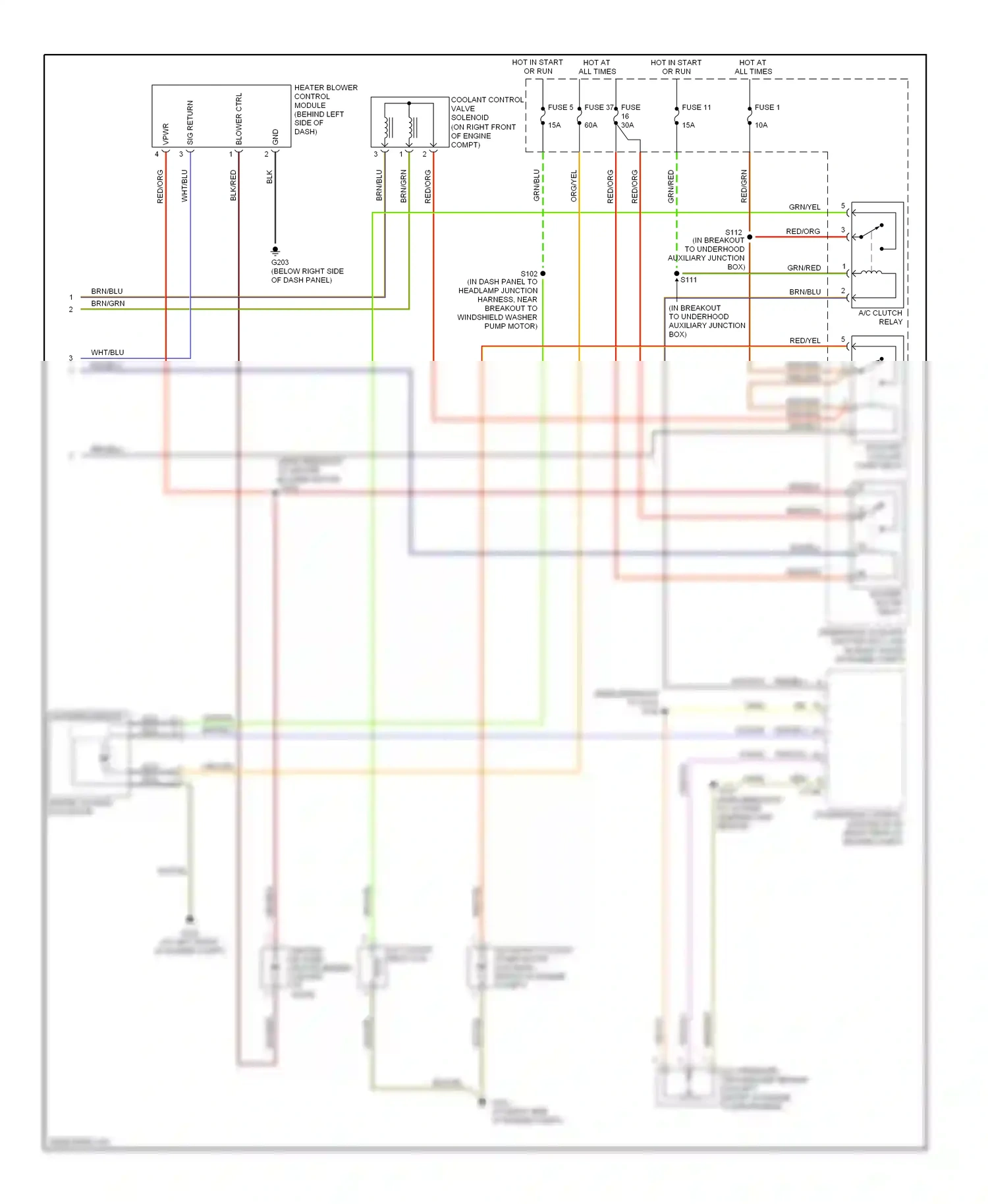 Ford Thunderbird XI (2000-2005) fuse 11 wiring diagram  (1 of 5)