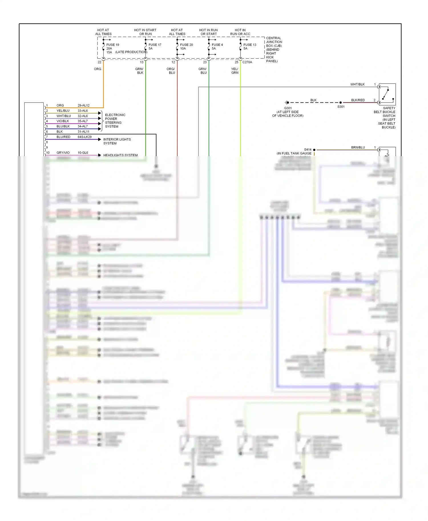 Ford Thunderbird XI (2000-2005) gry wiring diagram  (16 of 30)