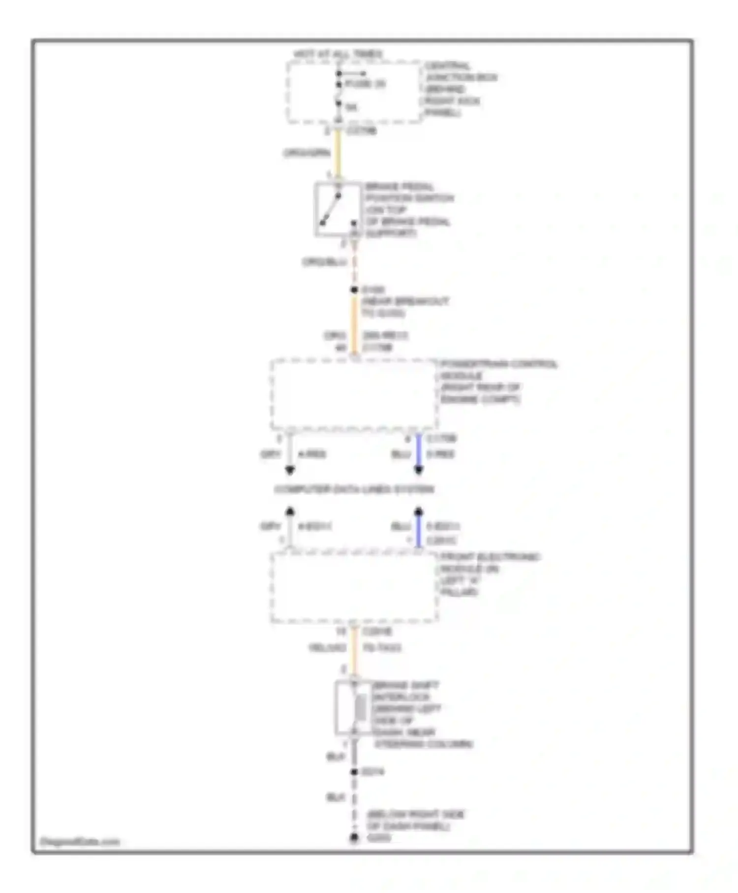 Wiring diagram fuse 35 for Ford Thunderbird XI (2000-2005)