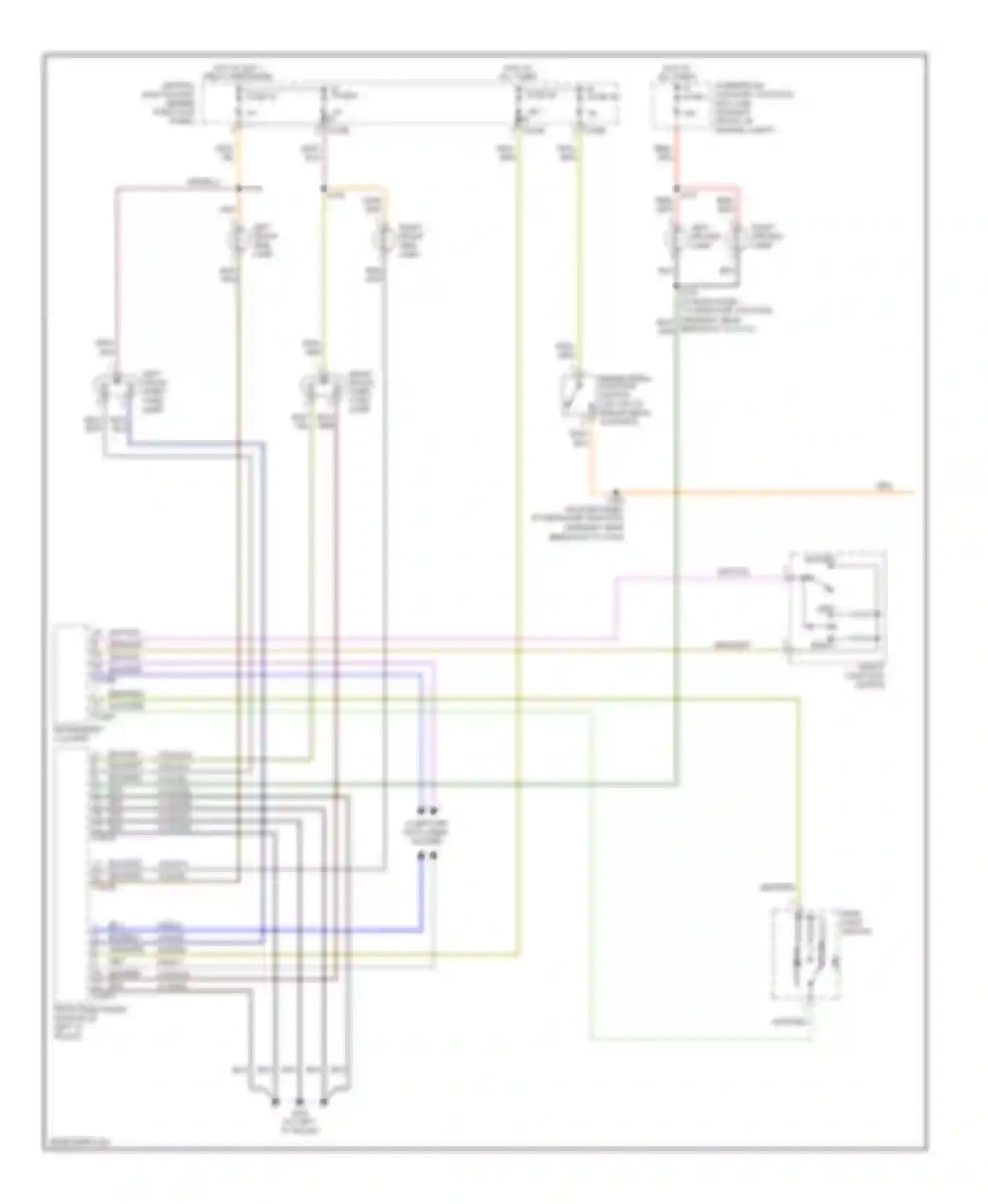 Wiring diagram right front side lamp for Ford Thunderbird XI (2000-2005)