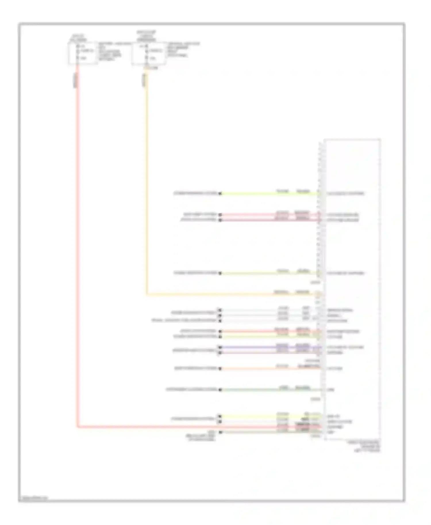 Wiring diagram power windows system for Ford Thunderbird XI (2000-2005)