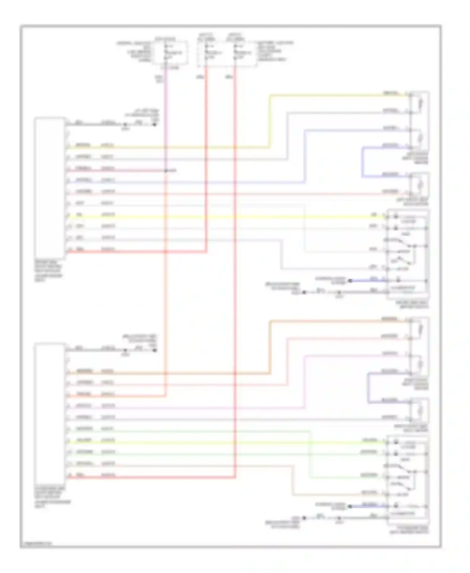 Wiring diagram left front seat cushion heater for Ford Thunderbird XI (2000-2005) (1 of 1)