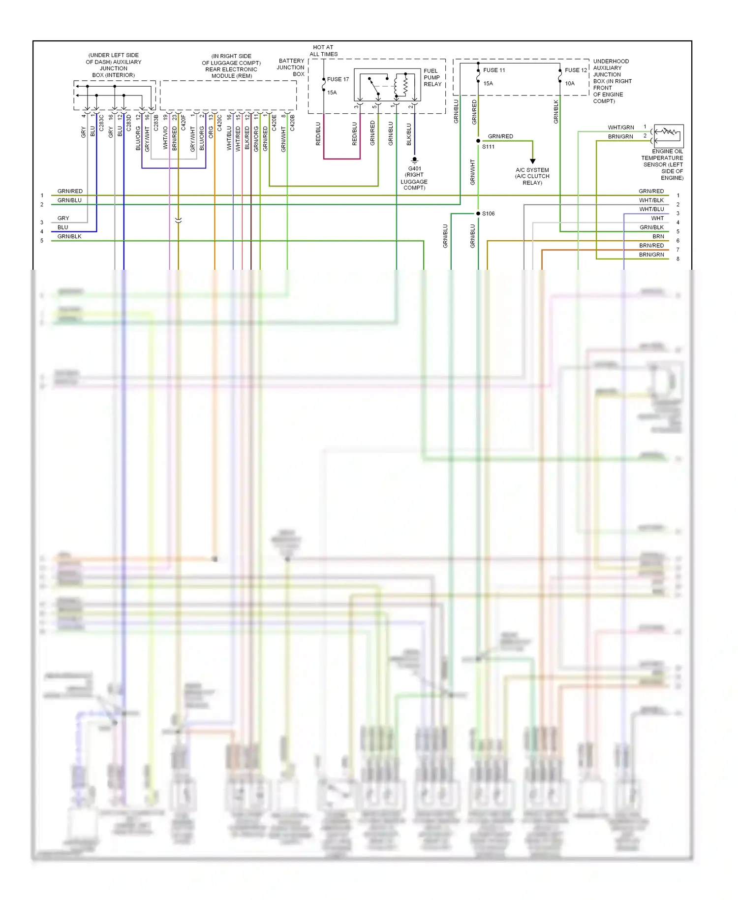 Ford Thunderbird XI (2000-2005) (near breakout wiring diagram  (8 of 8)