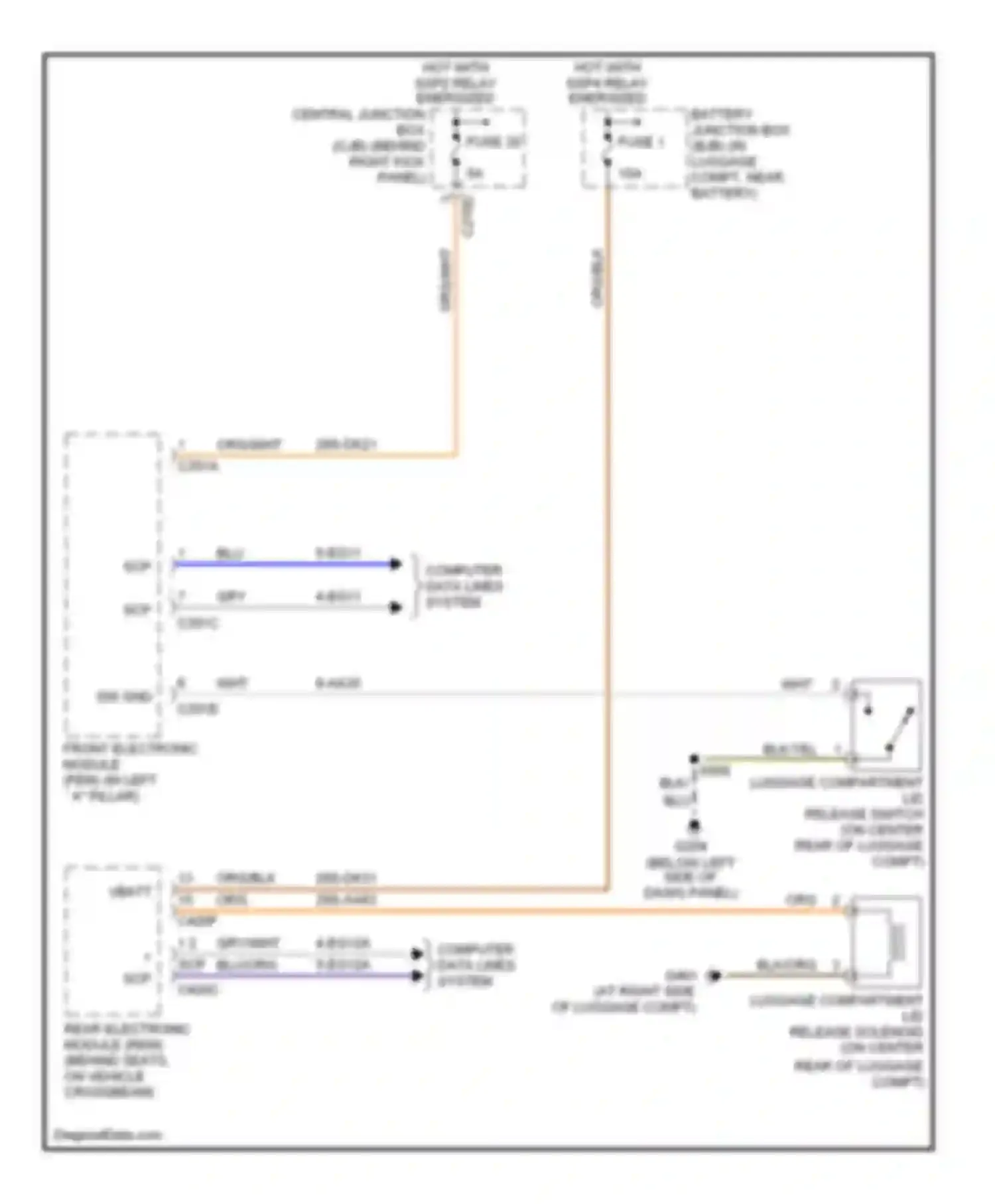 Wiring diagram org/blk for Ford Thunderbird XI (2000-2005) (7 of 7)