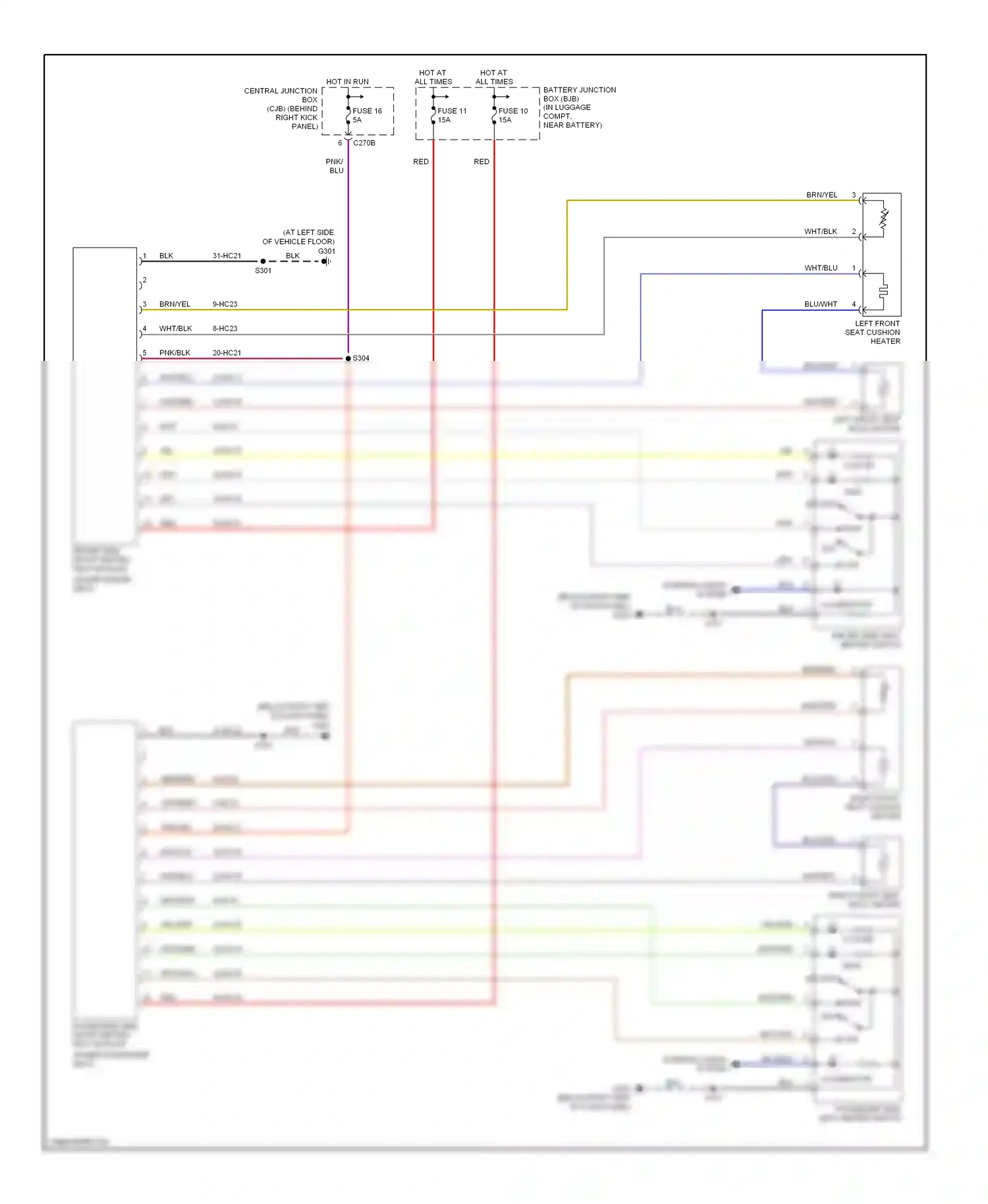 Ford Thunderbird XI (2000-2005) pnk wiring diagram  (2 of 4)