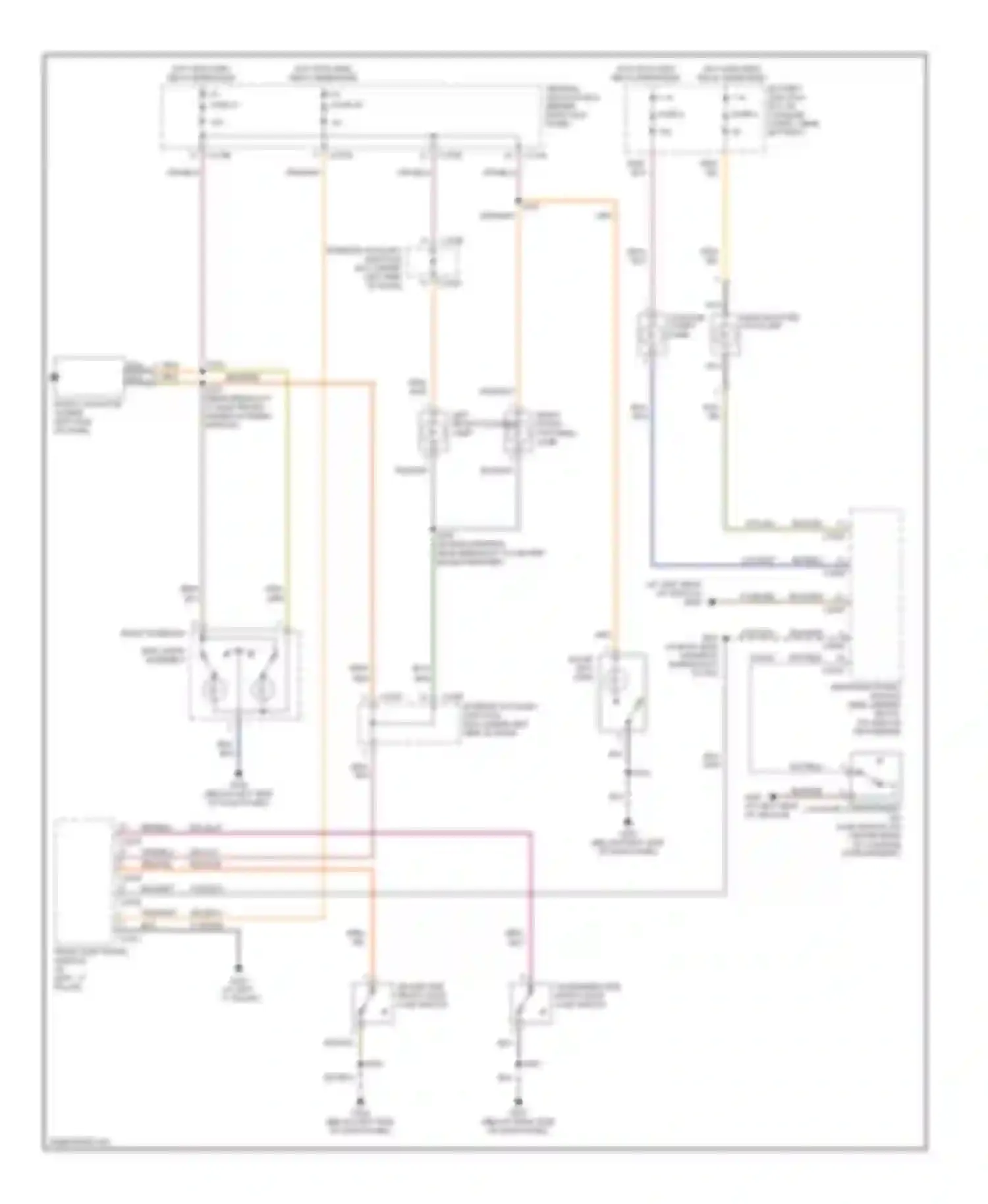 Wiring diagram right front footwell lamp for Ford Thunderbird XI (2000-2005) (1 of 2)