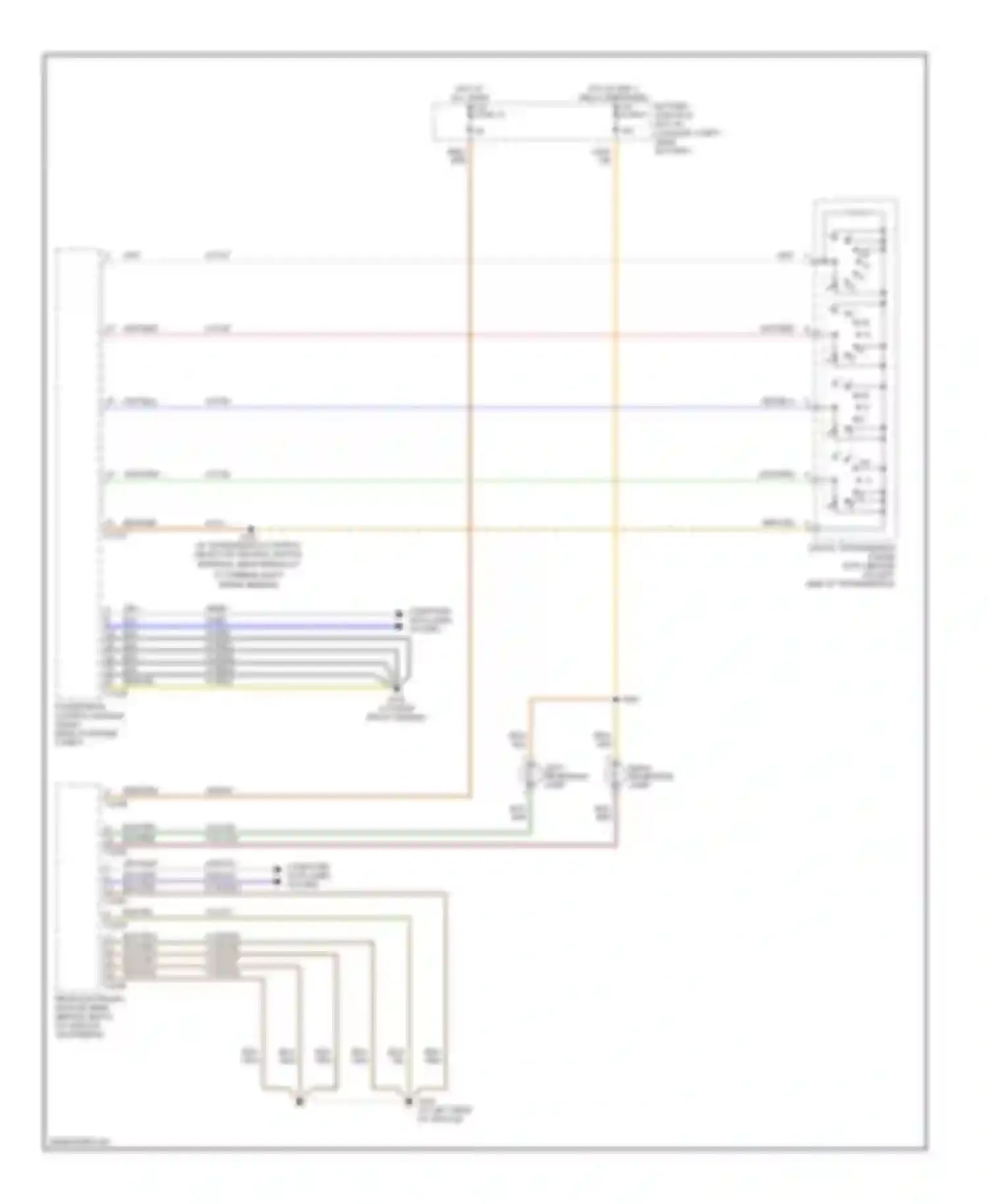 Wiring diagram left reversing lamp for Ford Thunderbird XI (2000-2005)