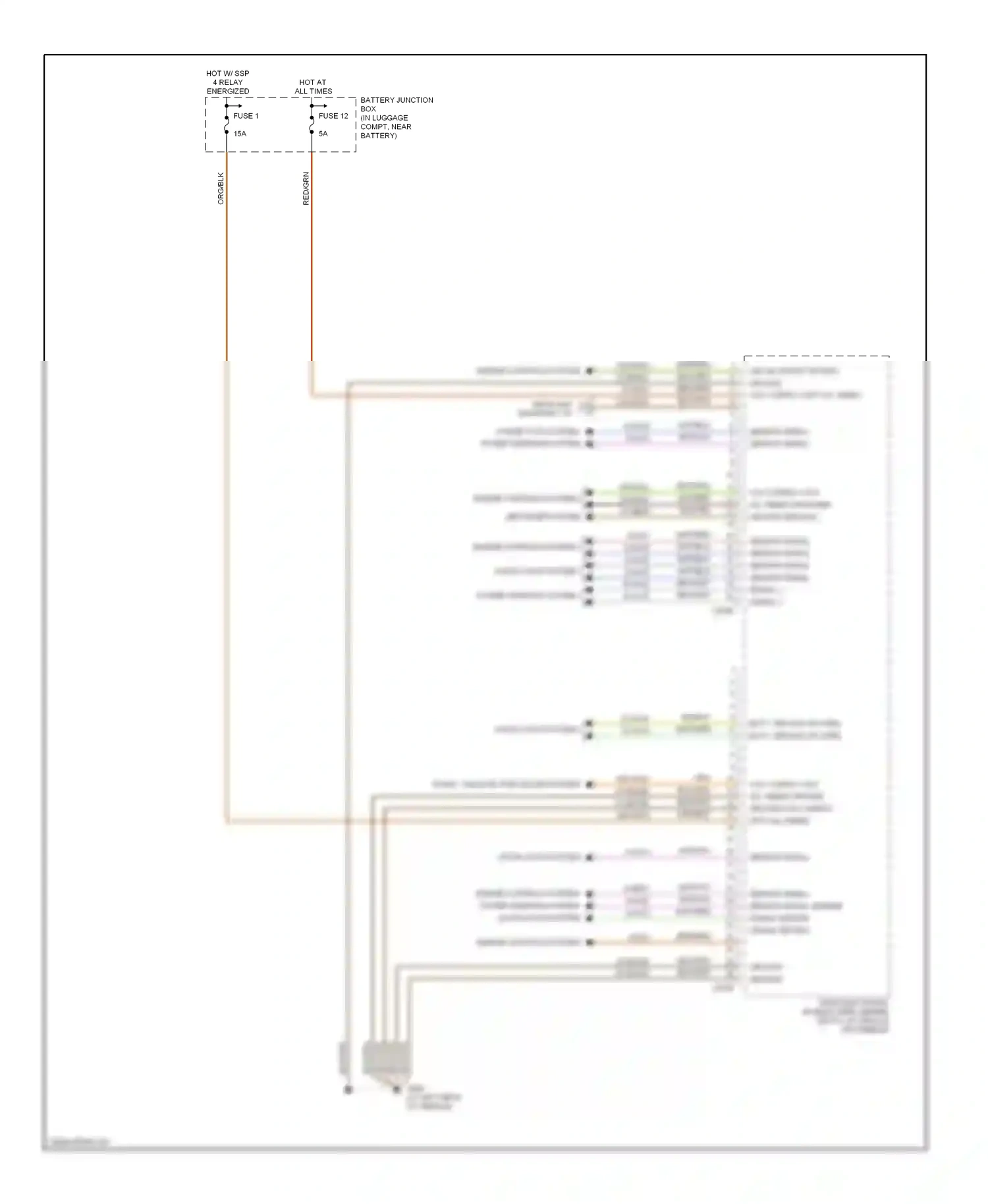 Ford Thunderbird XI (2000-2005) yel/blk wiring diagram  (4 of 8)