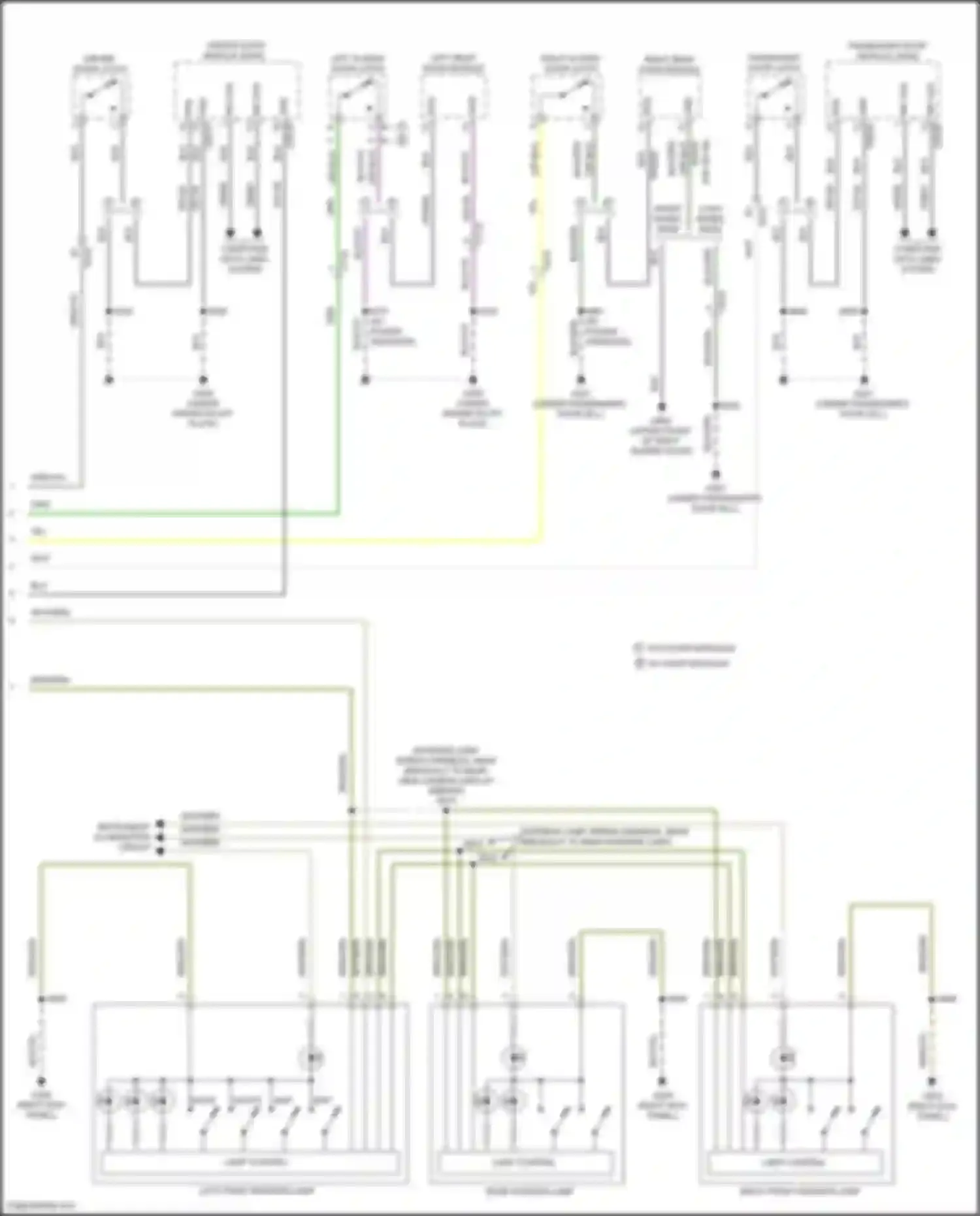 Tourneo Connect Ford II (2013-2018): Courtesy lamps circuit (2 of 2)