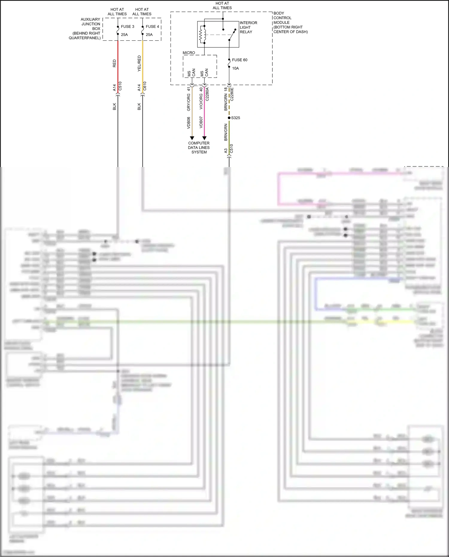 Ford Tourneo Connect II (2013-2018) computer data data lines wiring diagram  (1 of 1)