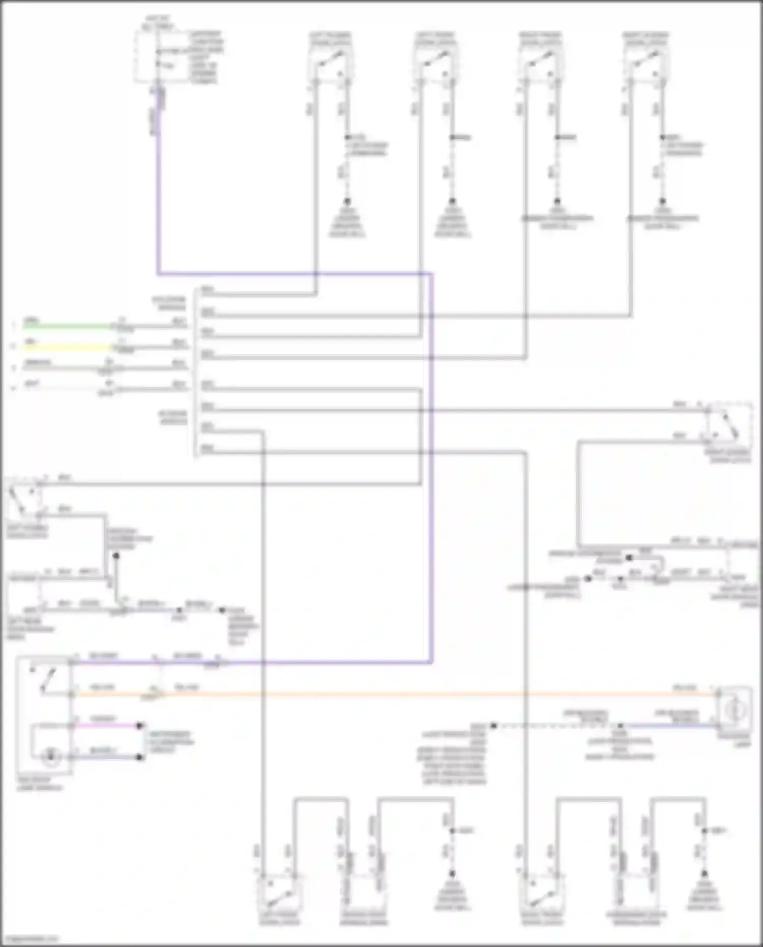 Transit Connect Ford II facelift (2018-2024): Courtesy lamps circuit (2 of 2)
