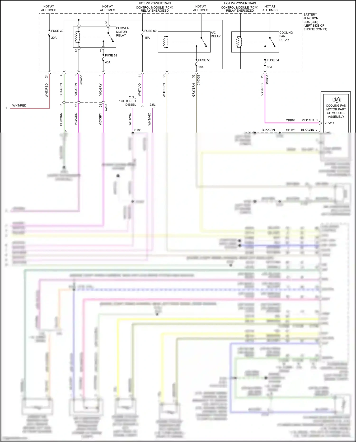 Ford Transit Connect II facelift (2018-2024) engine controls system wiring diagram  (9 of 13)
