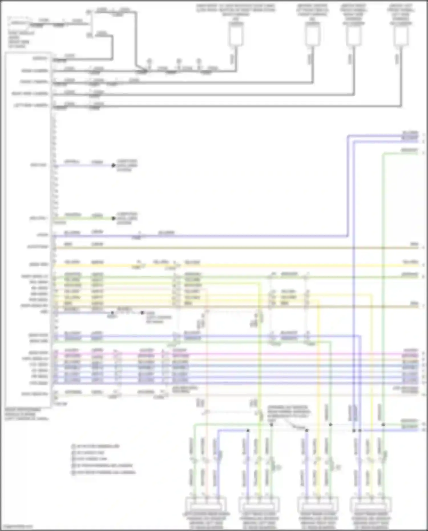 Transit Ford T8 (2023-2024): Parking assistant circuit, w/o automated parking aid (1 of 2)