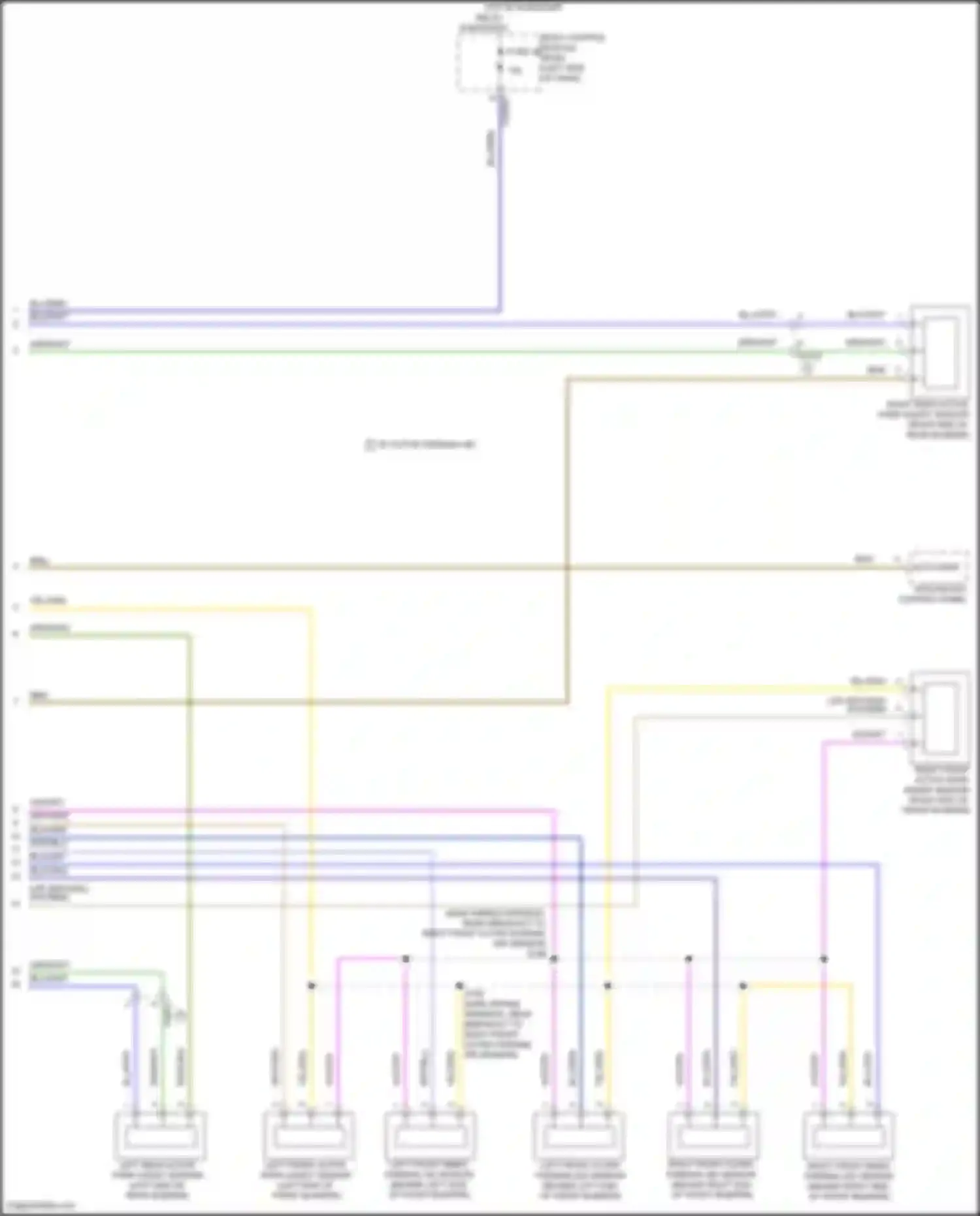 Transit Ford T8 (2023-2024): Parking assistant circuit, w/o automated parking aid (2 of 2)