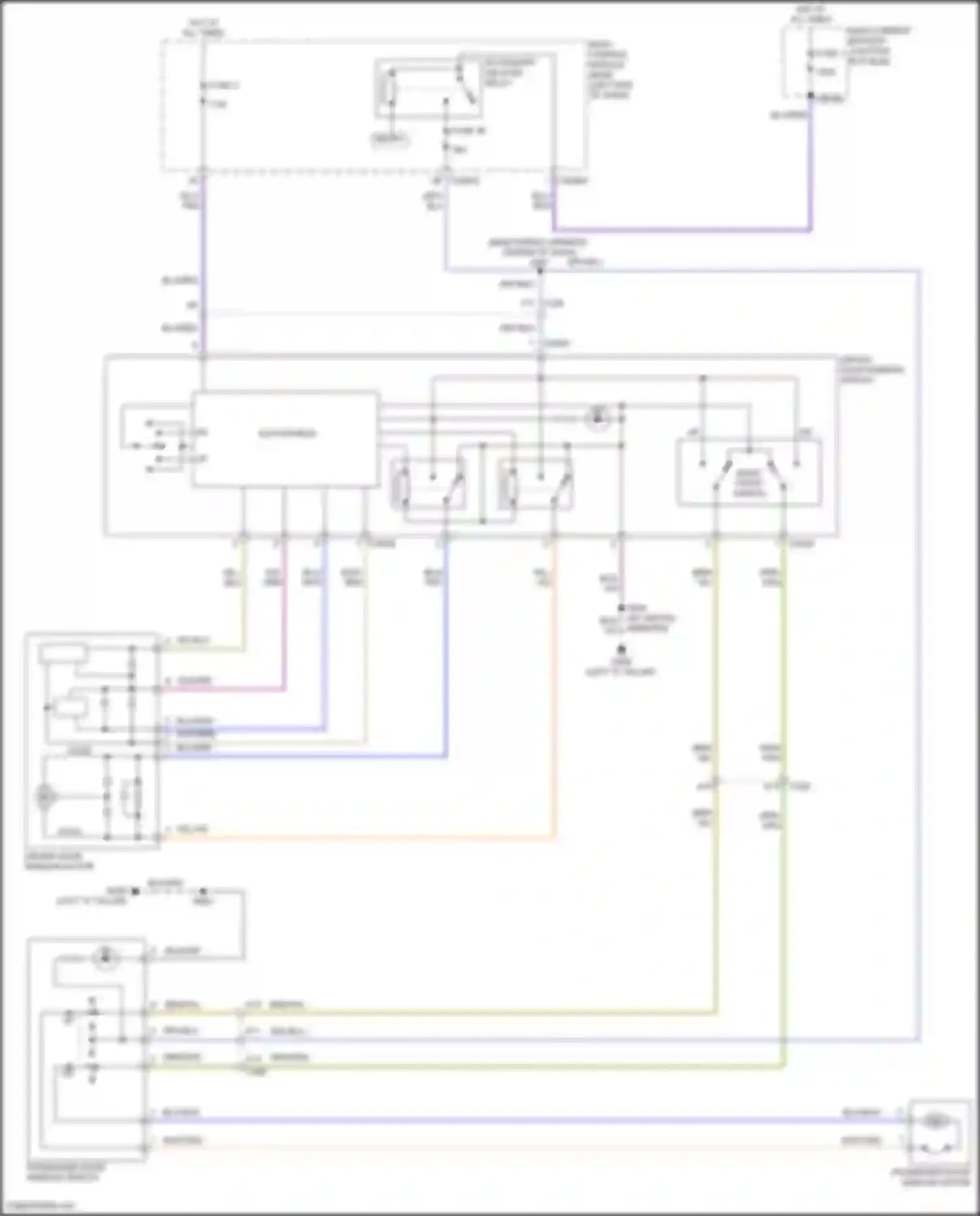 Transit Ford T8 (2023-2024): Power windows circuit