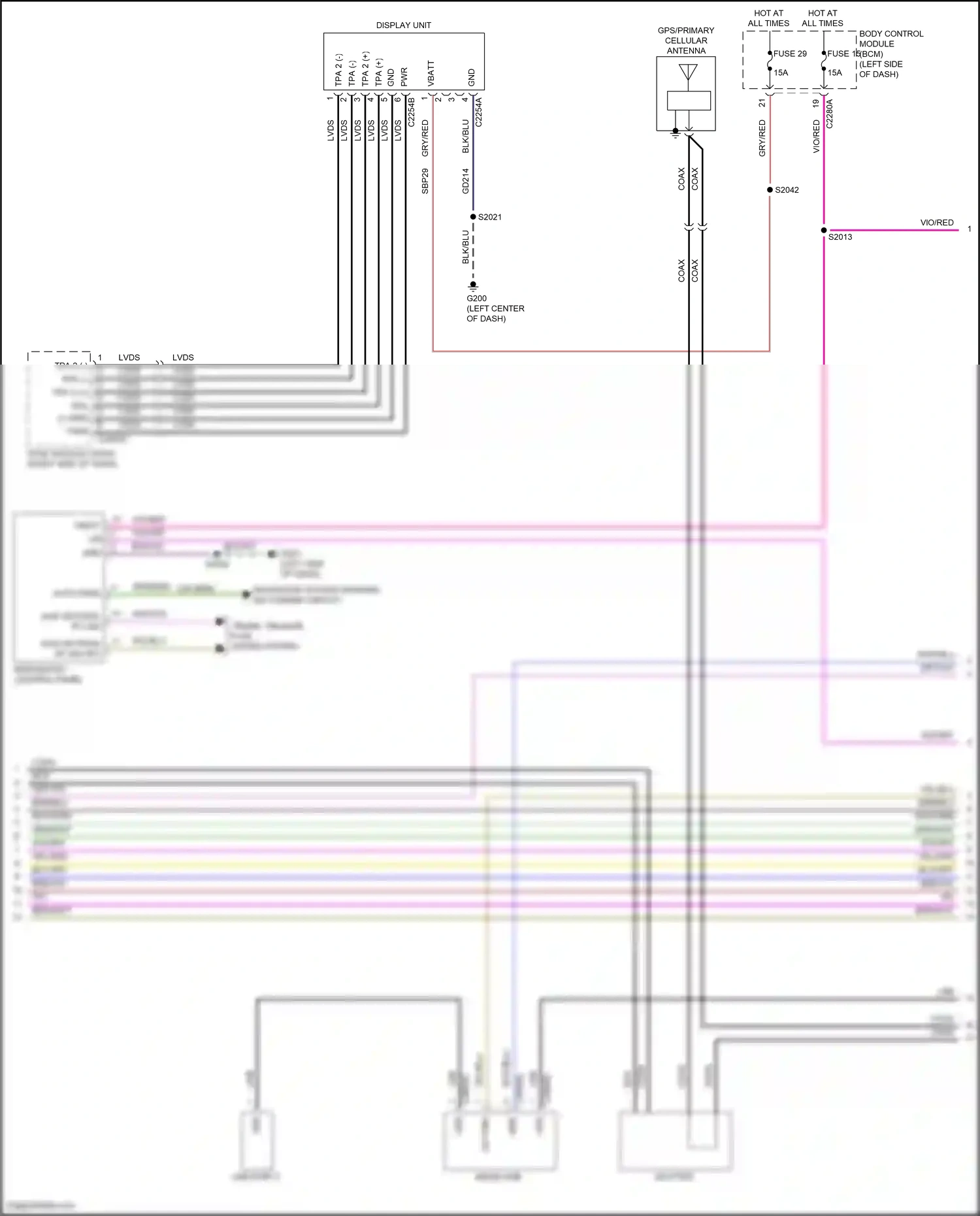 Wiring diagram auto park for Ford Transit T8 (2023-2024) (1 of 6)